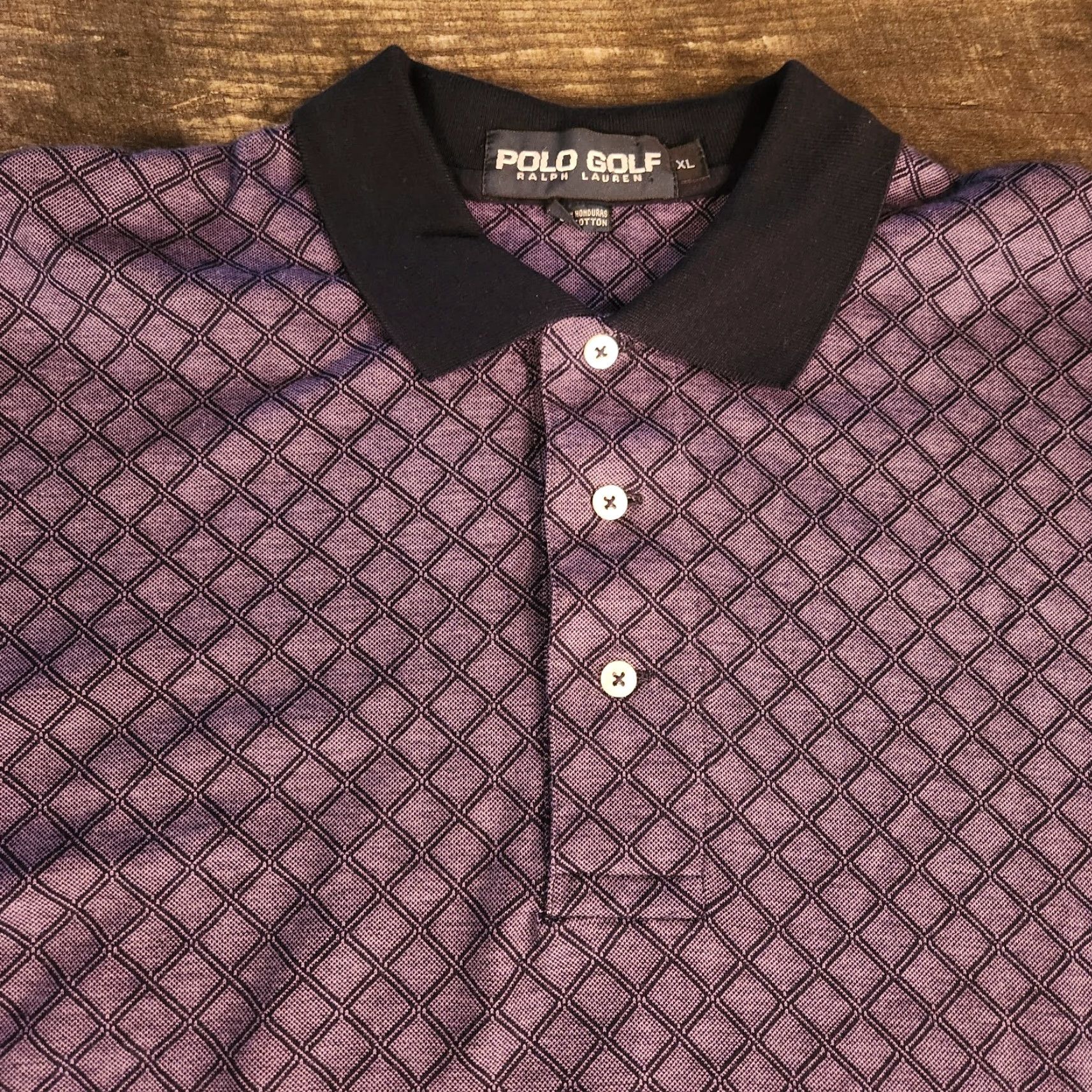 Polo Ralph Lauren Polo Ralph Lauren Polo Shirt Mens XL Purple Cotton Short Sleeve Collared Logo Classic Geometric Y2K Size US XL / EU 56 / 4 - 2 Thumbnail