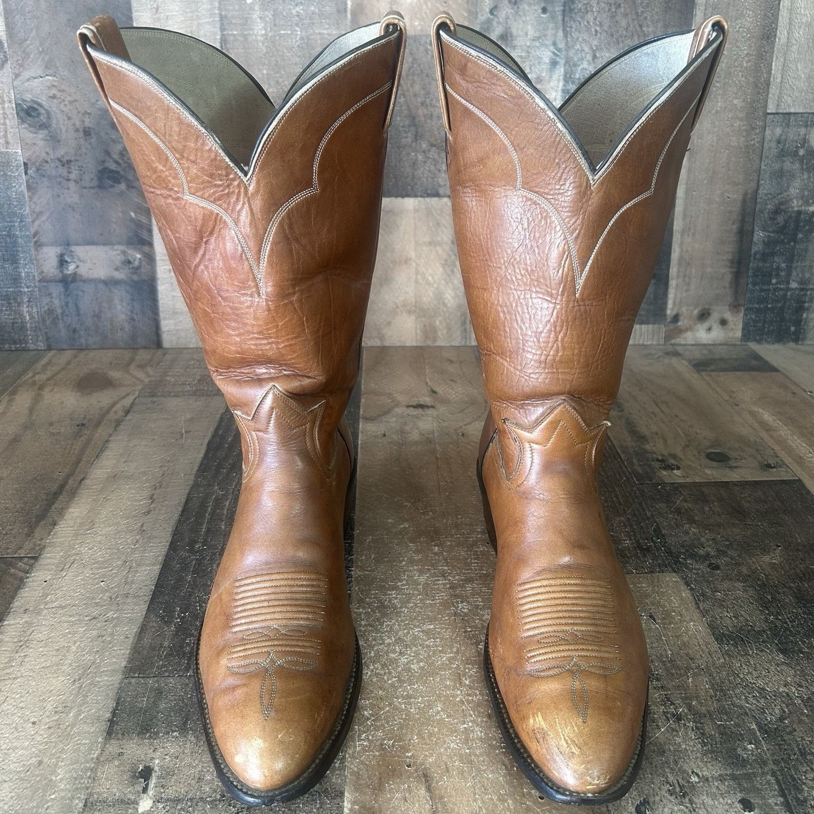 Tony Lama Tony Lama Vintage Gold Label Western Cowboy Boots Mens 12 D Size US 12 / EU 45 - 1 Thumbnail