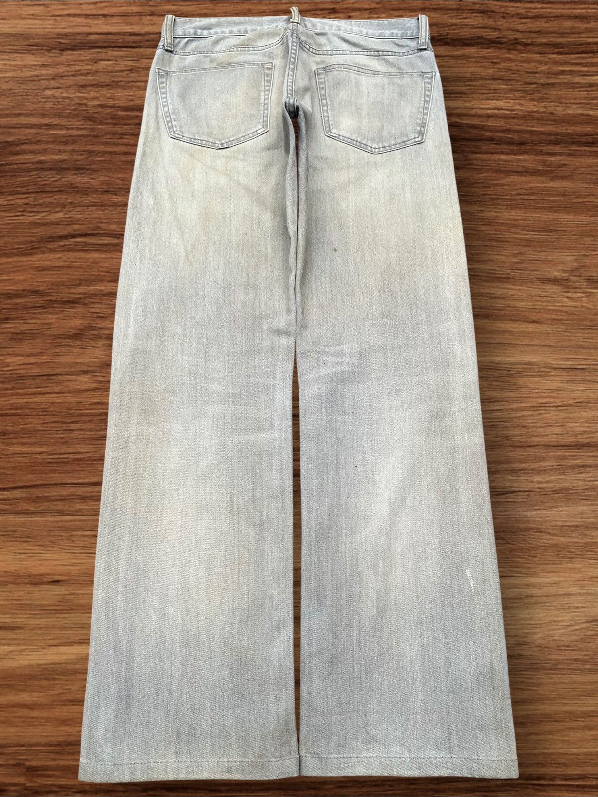 Japanese Brand × Jun Takahashi × Uniqlo Vintage Japanese Brand Grey Mud Washed Slim Straight Jeans Size US 31 - 2 Thumbnail