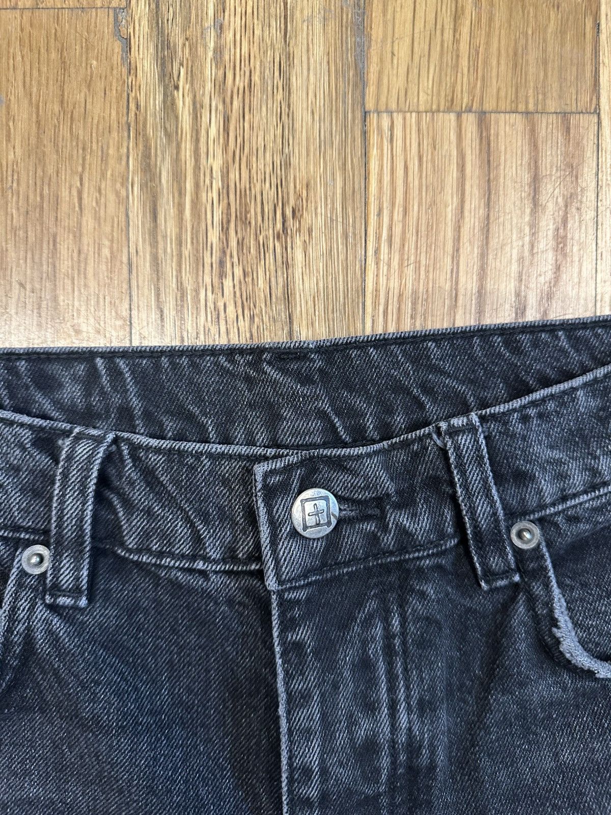 Ksubi Ksubi North Of Nirvana Patches Black Denim Jeans Sz 32 Size US 32 / EU 48 - 3 Thumbnail