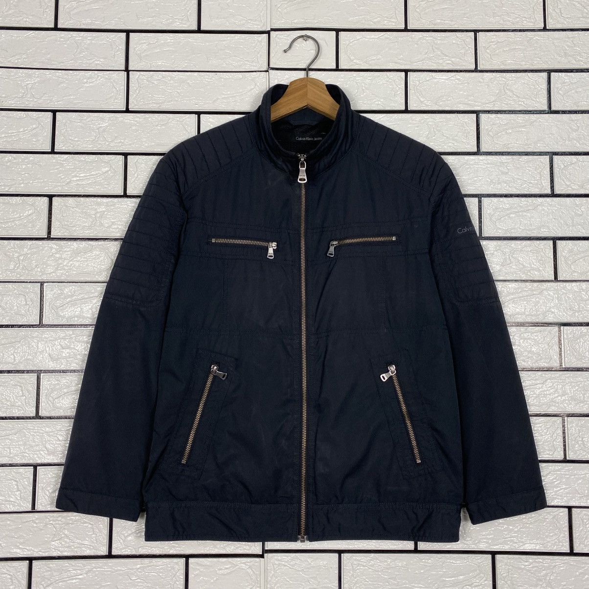 Calvin Klein 📌Vintage Zipper Bomber Jacket Calvin Klein Jeans Size US M / EU 48-50 / 2 - 2 Thumbnail