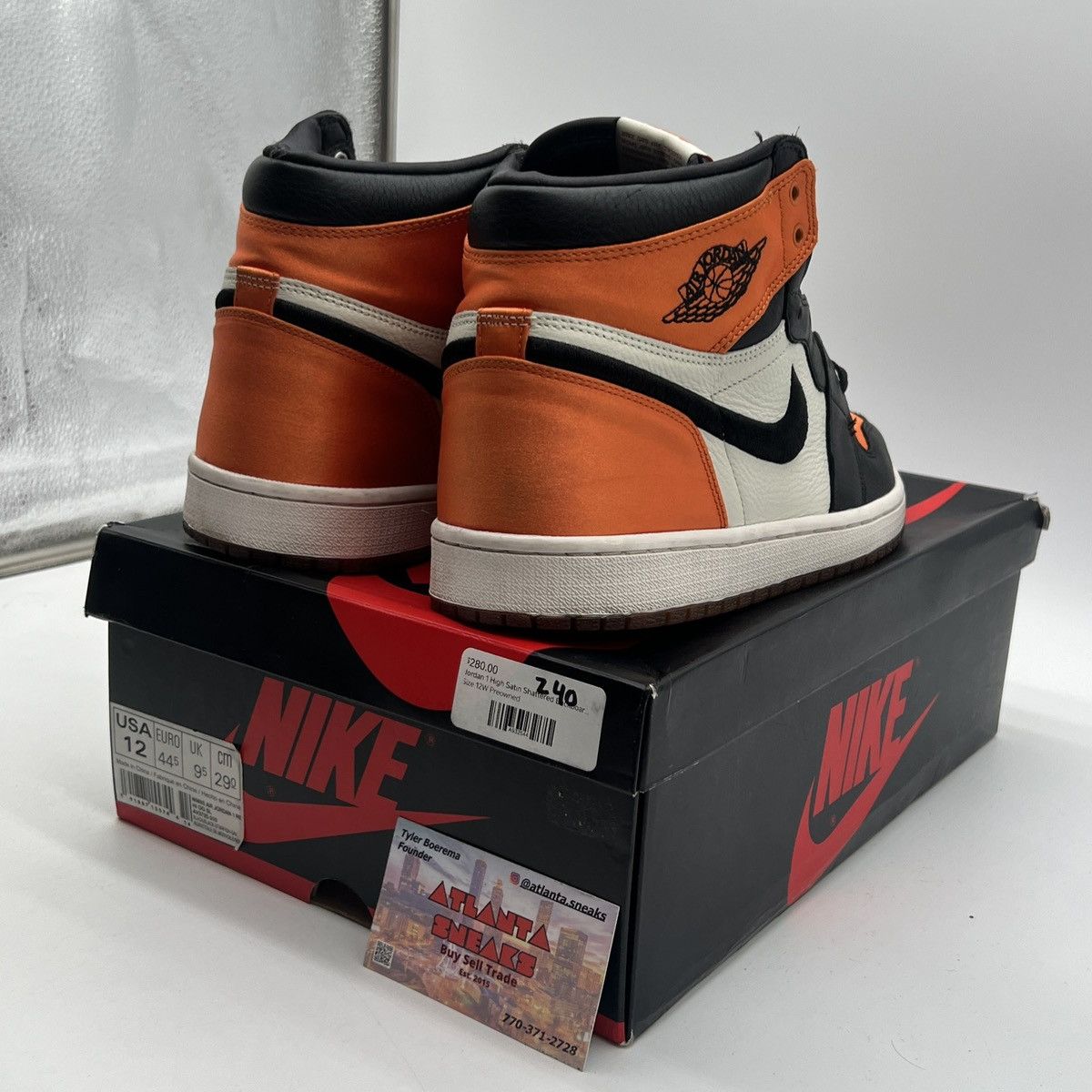 Nike Wmns air Jordan 1 high satin shattered backboard Size US 12 / IT 42 - 5 Thumbnail