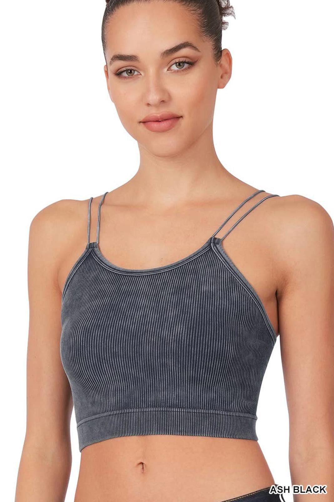 Other Washed Ribbed Seamless Double Strap Brami Zenana Size S / US 4 / IT 40 - 5 Thumbnail