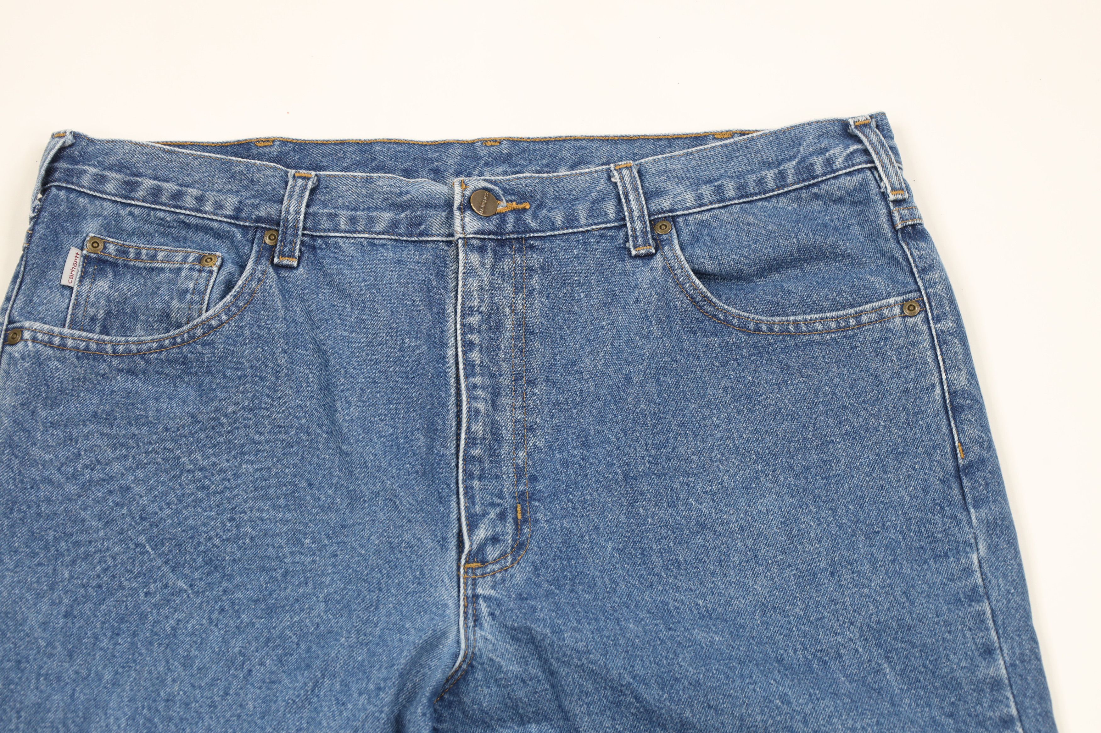 Carhartt × Vintage Vintage Carhartt Out Original Fit Denim Jeans Blue Cotton Size US 40 / EU 56 - 2 Thumbnail