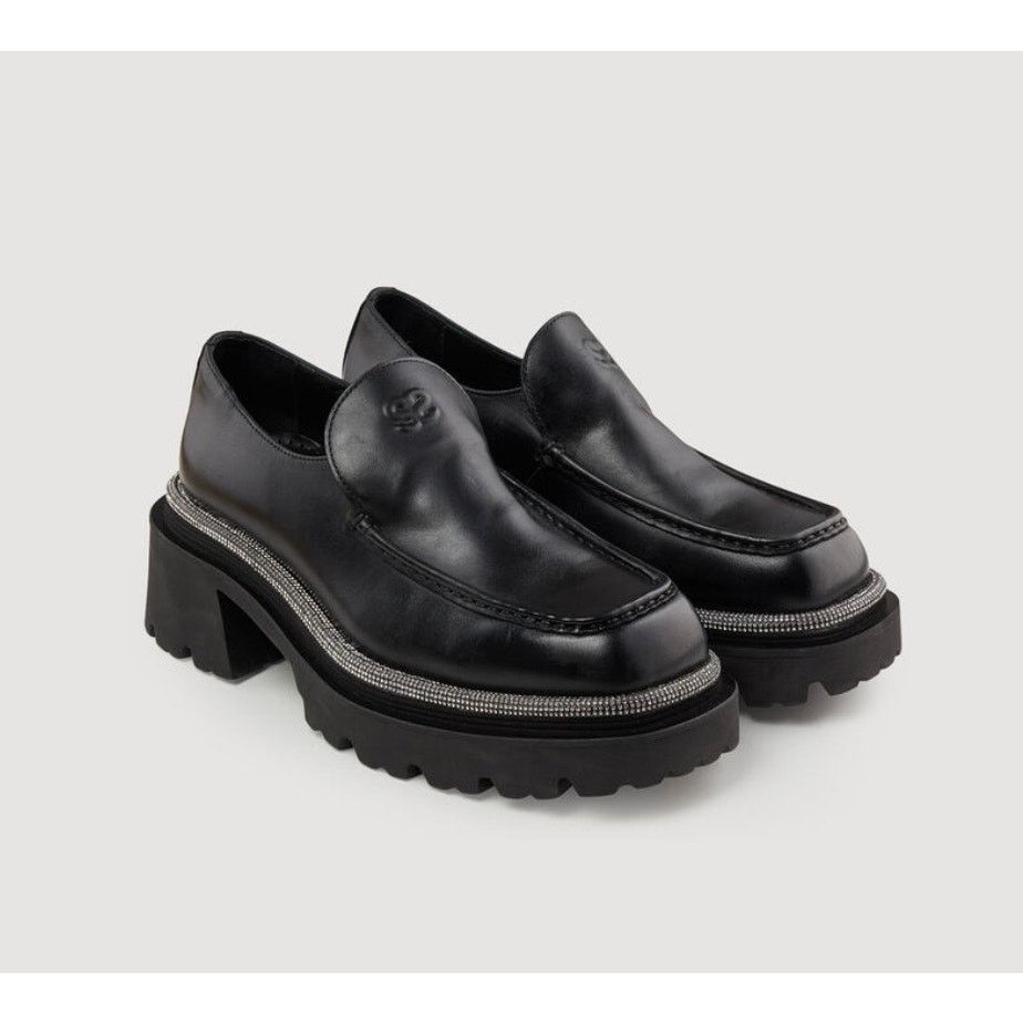 Sandro NEW Sandro Leather Loafers with Thick Notched Soles size 36 Size US 5.5 / IT 35.5 - 1 Thumbnail