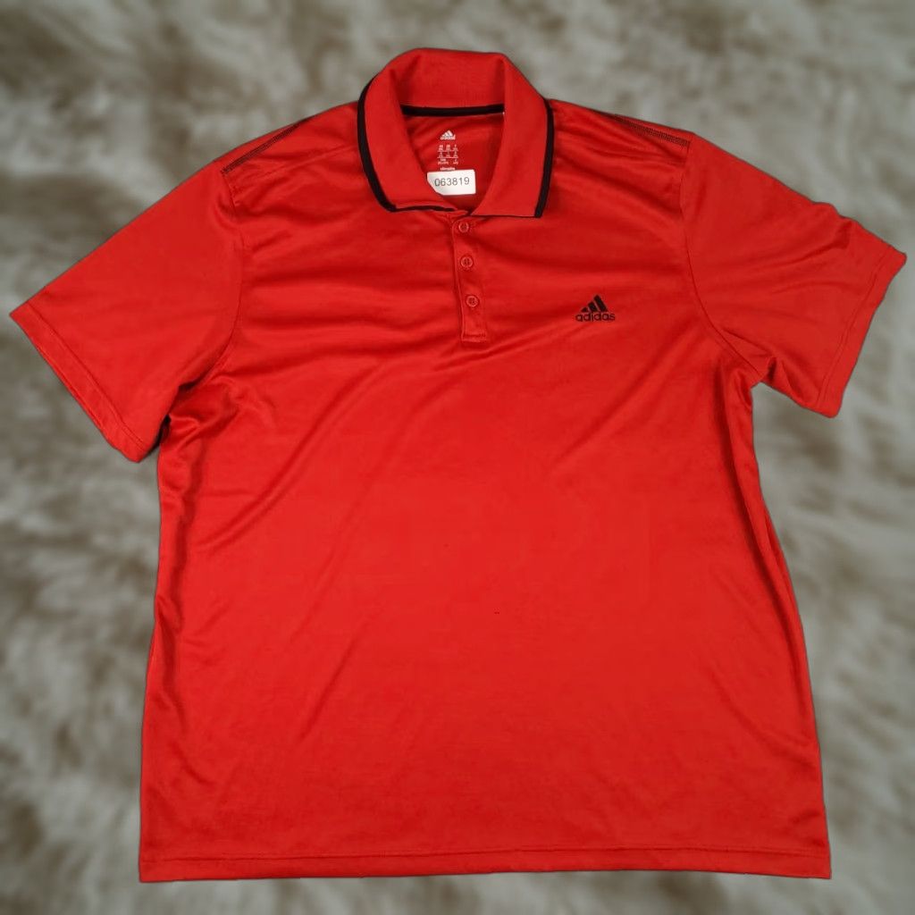 Adidas adidas Polo Shirt Mens Size 2XL Red Golf Casual Short Sleeve Polo Shirt Adidas Red 2XL Mens Short Sleeve Casual Golf Polo Shirt Size US XXL / EU 58 / 5 - 1 Thumbnail
