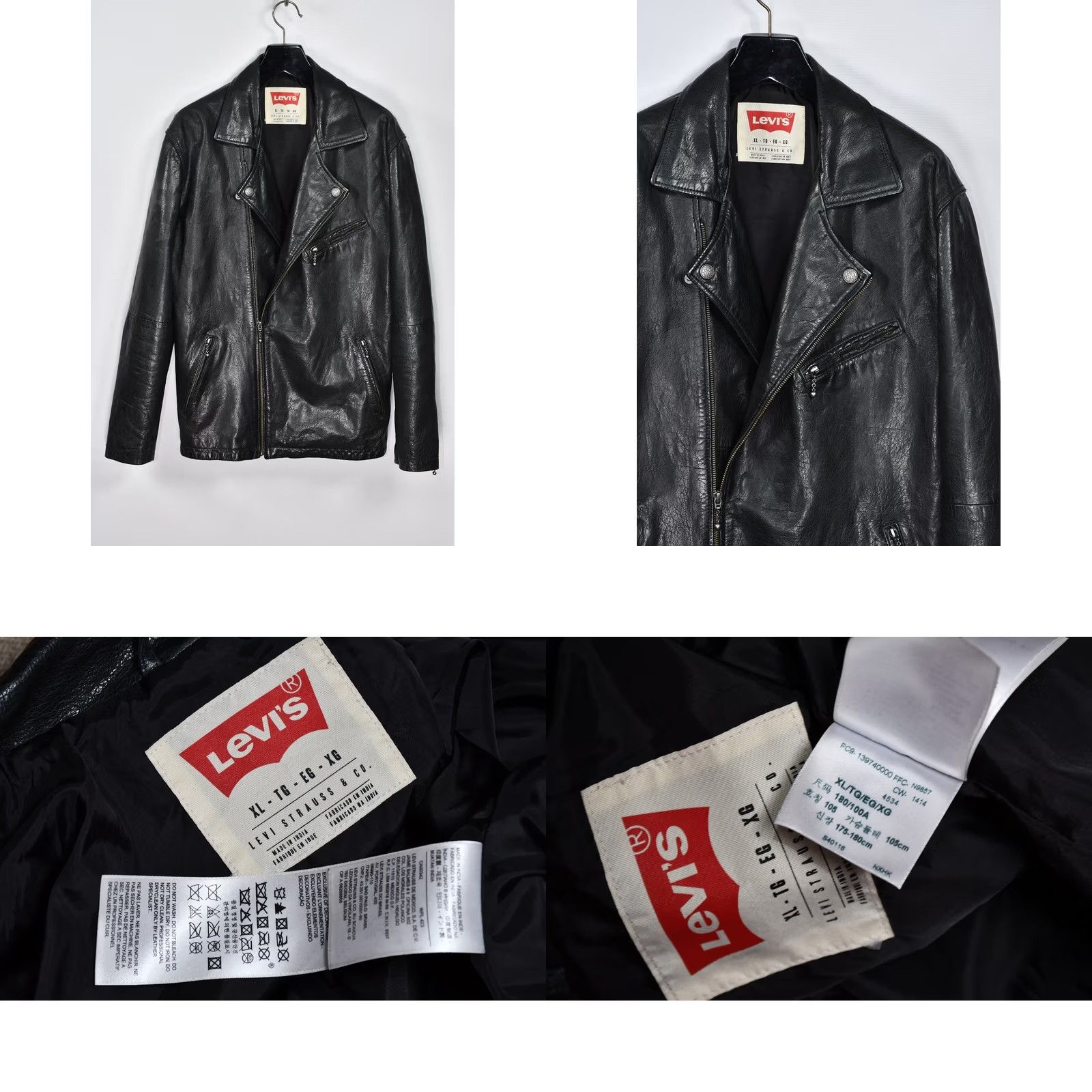 Levi's Levi's Motorcycle Jacket Biker Men's XL Leather Black Size US XL / EU 56 / 4 - 9 Thumbnail