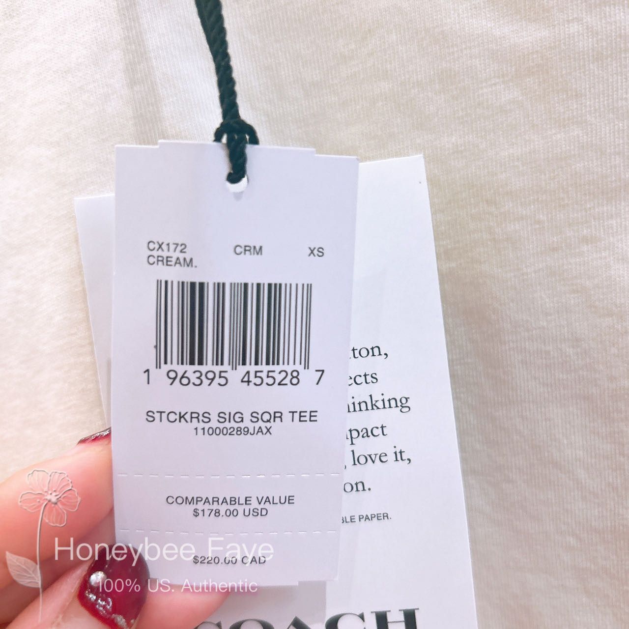 Coach Signature Square T Shirt In Organic Cotton Size XL / US 12-14 / IT 48-50 - 9 Thumbnail
