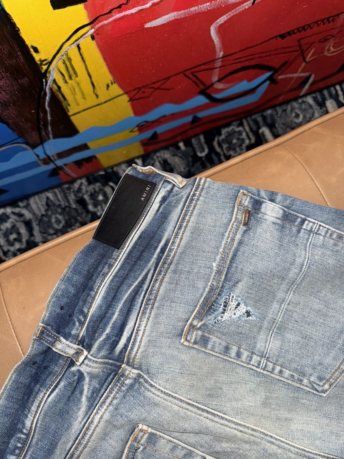 Amiri Amiri staggered logo jeans Size US 31 - 7 Thumbnail