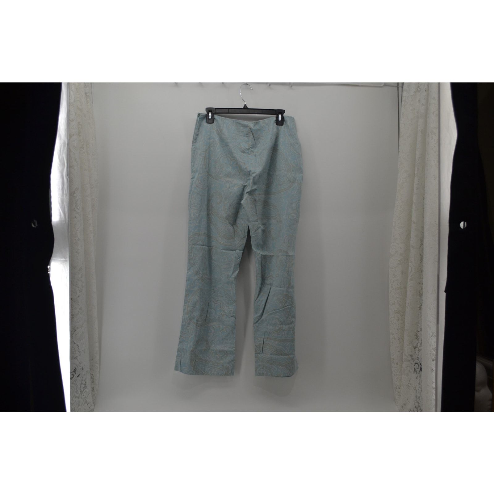 Other Harolds Womens Blue Pants Silk Cotton Spandex Career Size 12 Size 34" / US 12 / IT 48 - 15 Thumbnail