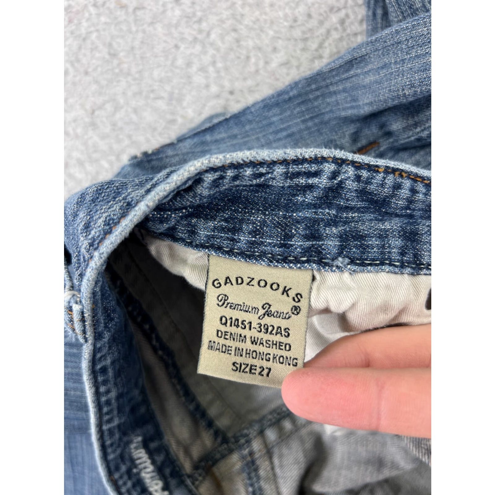 Vintage VINTAGE Gadzooks Jeans Womens 27 Blue Denim Boot Cut Flap Pocket Cotton 26x29 Size 27" / US 4 / IT 40 - 7 Thumbnail
