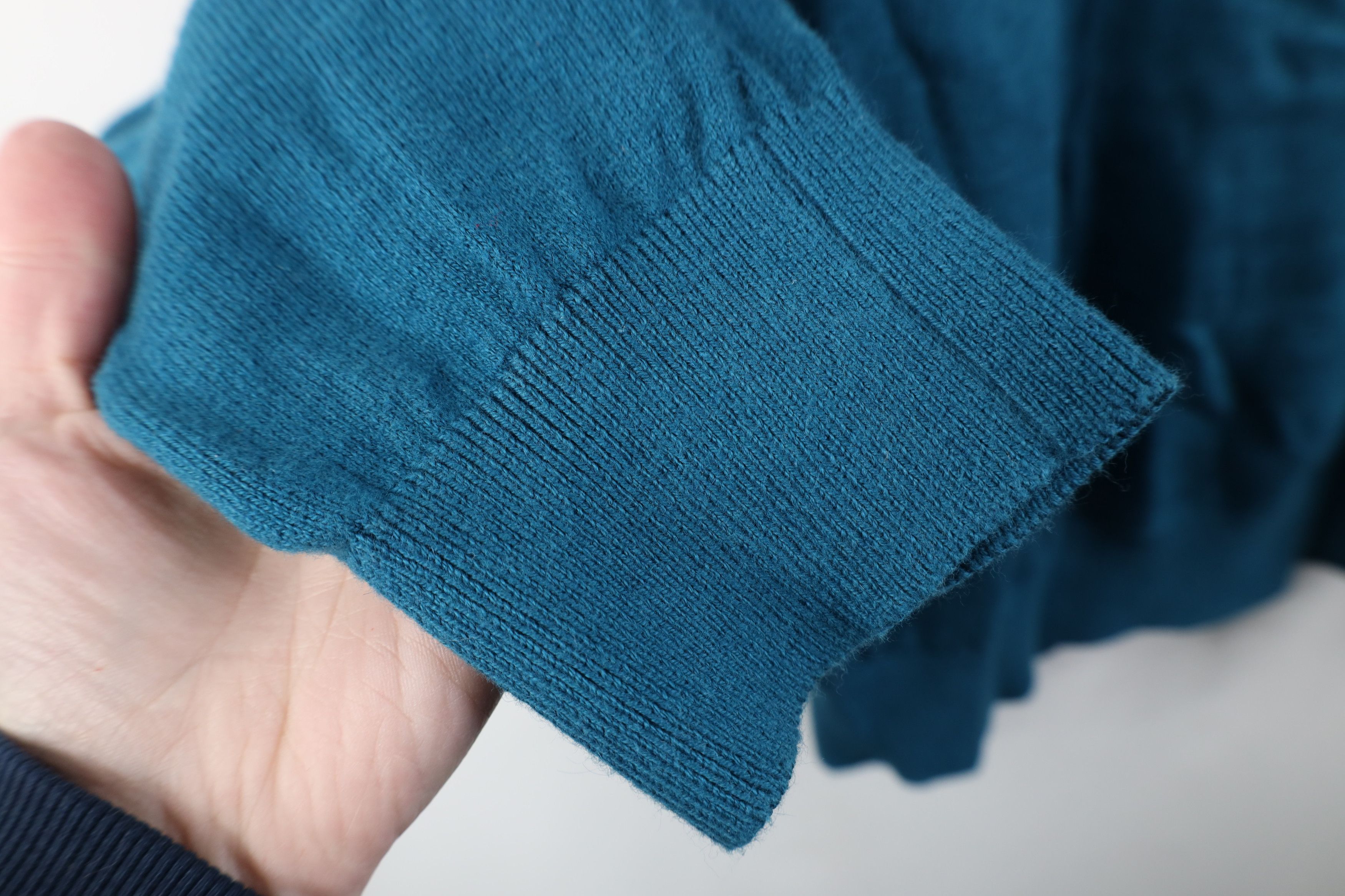 L.L. Bean Vintage LL Bean Cotton Cashmere Ribbed Knit 1/4 Zip Sweater Size US L / EU 52-54 / 3 - 7 Thumbnail