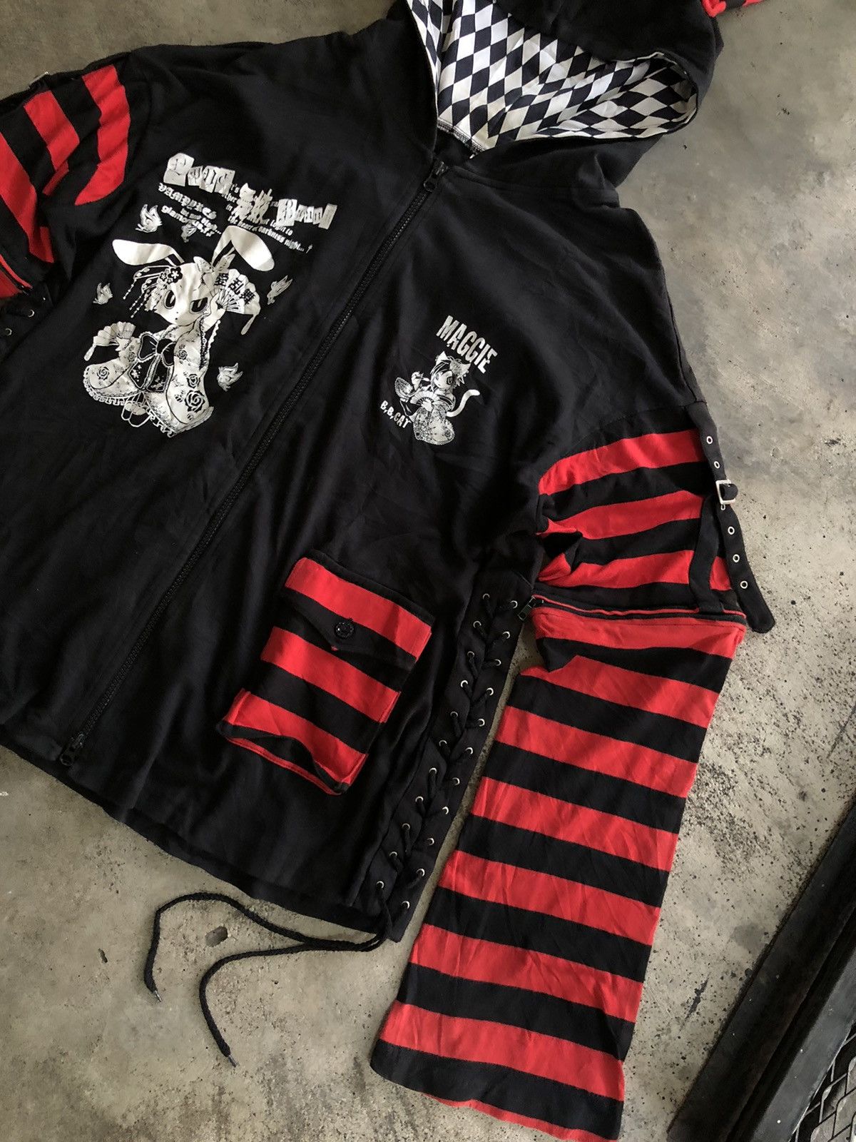 If Six Was Nine GOTHIC PUNK STYLE JAPANESE ZIP HOODIE Size US XL / EU 56 / 4 - 4 Thumbnail