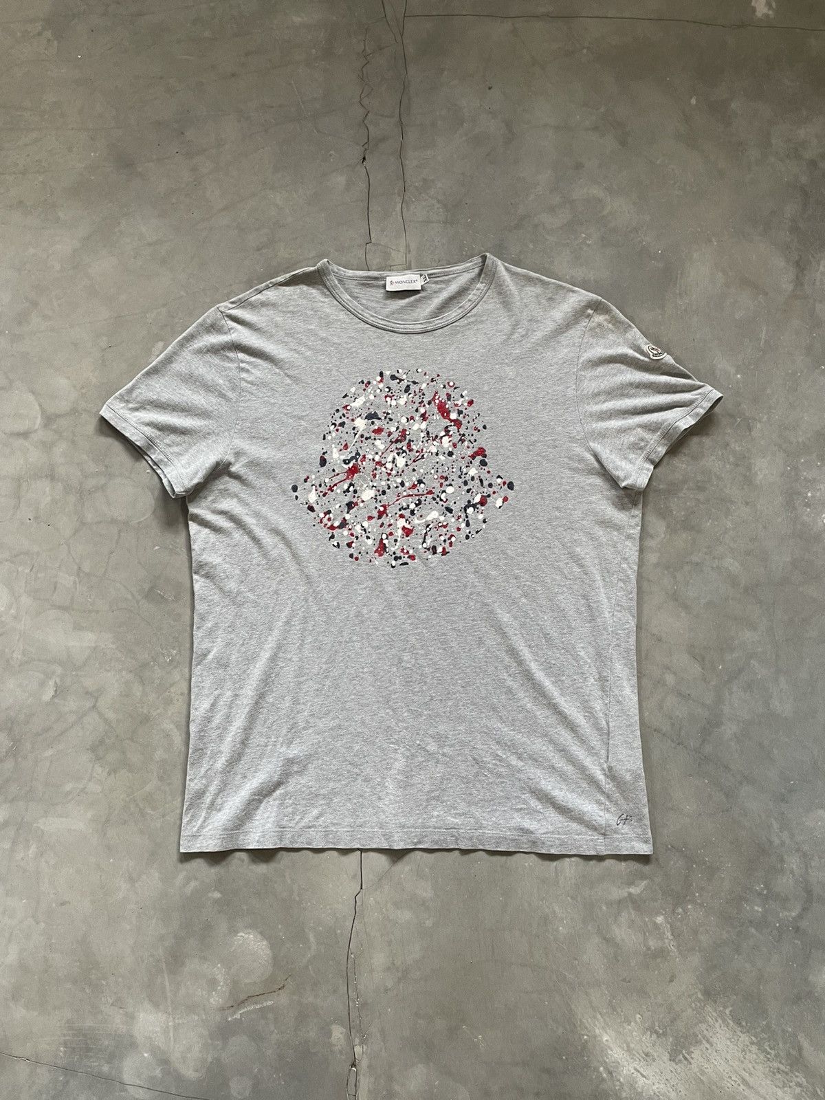 Moncler Moncler Paint Splatter Printed Logo T-Shirt Size US L / EU 52-54 / 3 - 1 Thumbnail