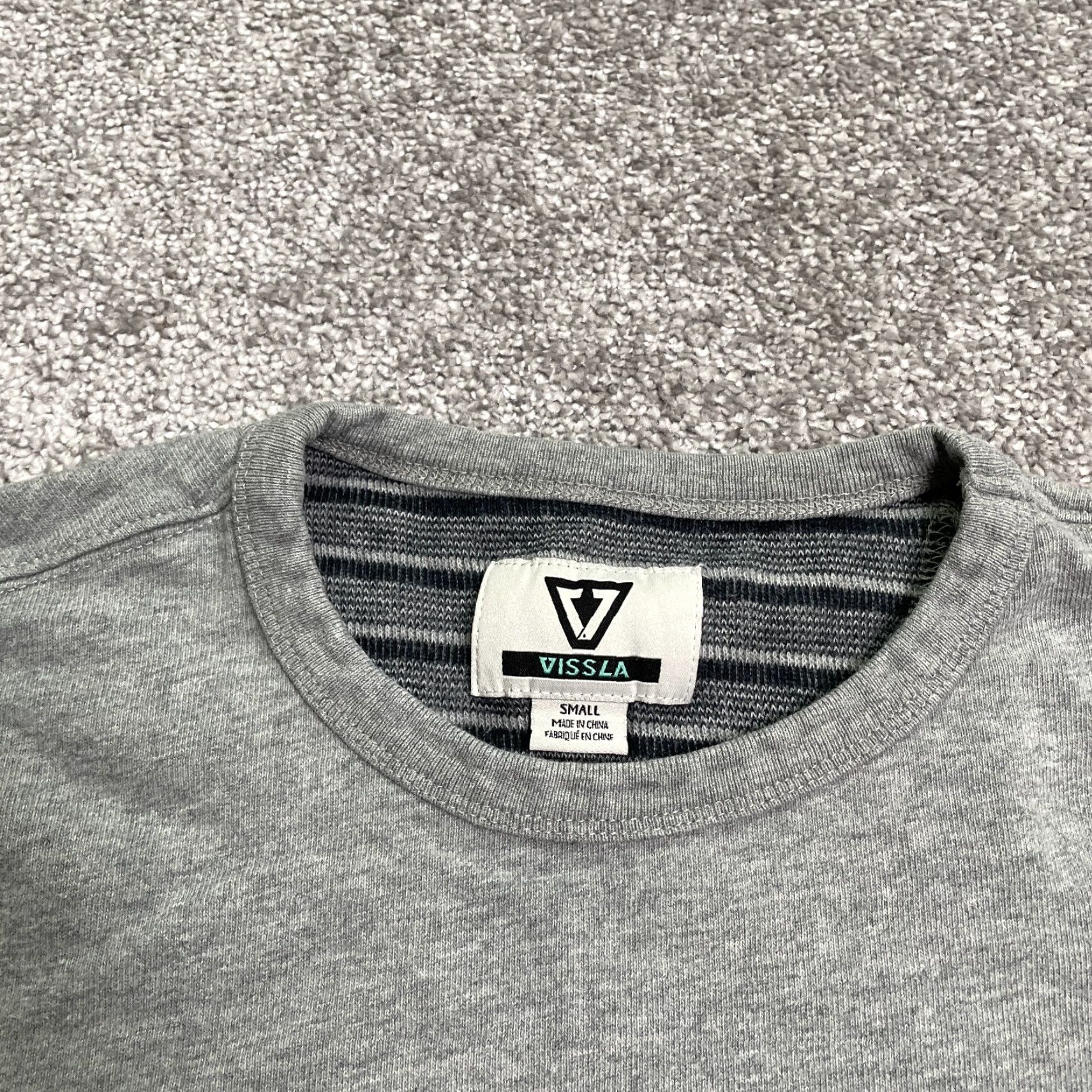 Vissla Vissla Crew Neck Pullover Shirt Men Small Gray Cotton Long Sleeve Casual Outdoor Size US S / EU 44-46 / 1 - 3 Thumbnail
