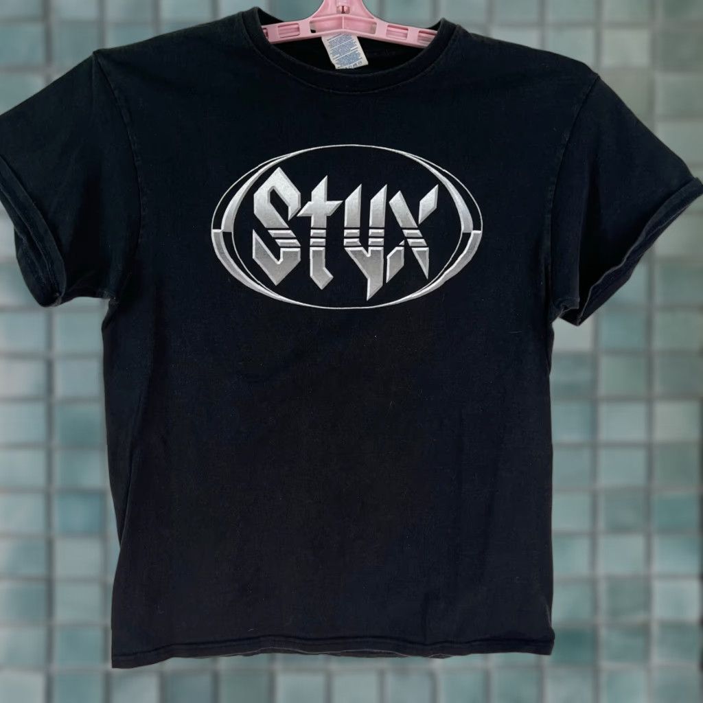 Delta Styx Shirt Adult M Black 2 Sided Graphics Tee Rock Band Delta Mens Shirt M Black 2 Sided Graphic Print Size US M / EU 48-50 / 2 - 1 Thumbnail