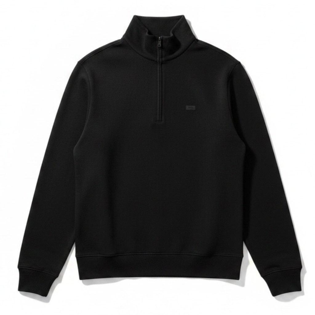 Rains RAINS Addis Fleece Half Zip Jacket Black Sz M MSRP $110 NWT Size US M / EU 48-50 / 2 - 1 Thumbnail