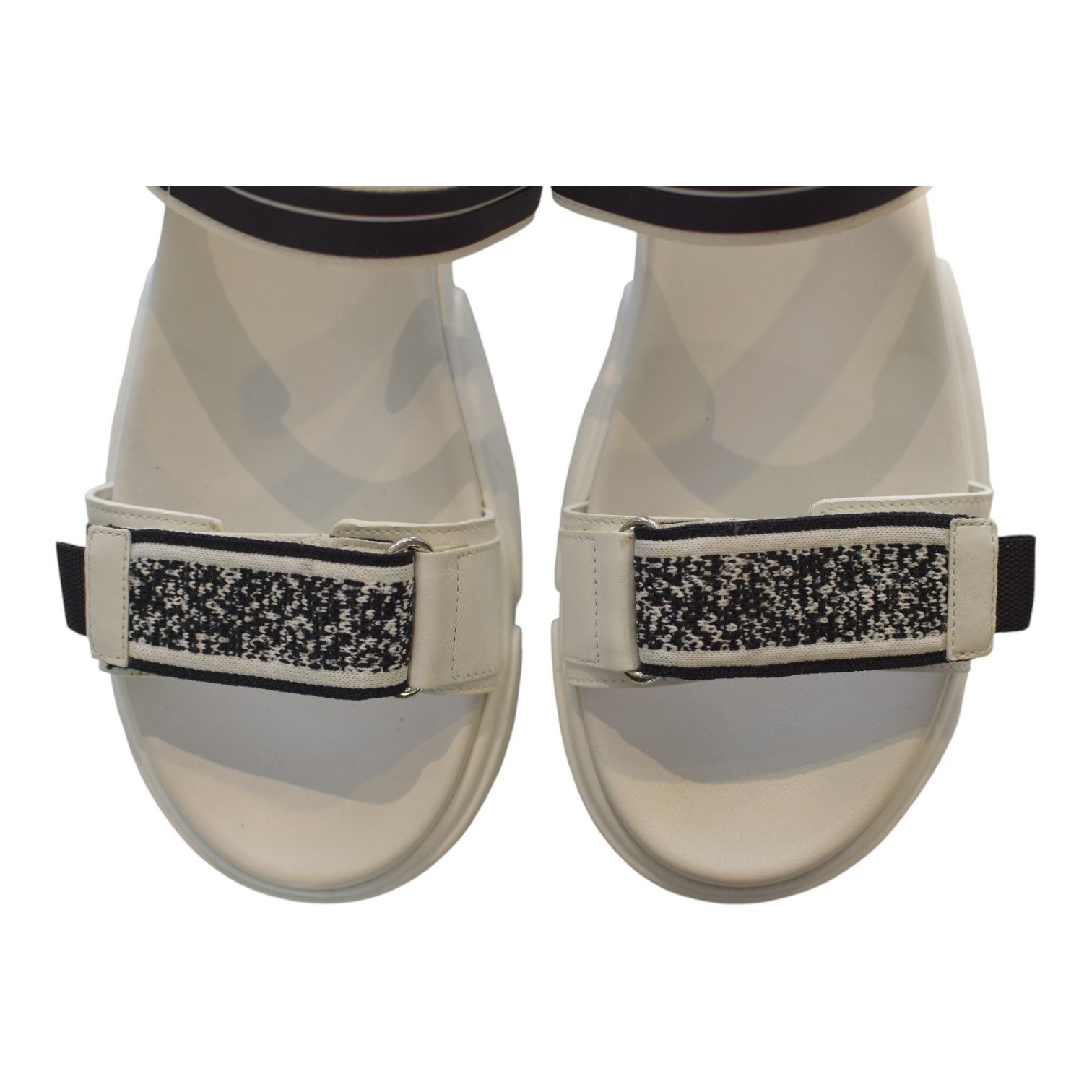 Prada PRADA Cloudbust Logo-Embossed Rubber & Leather Sandals 37.5 Size US 7.5 / IT 37.5 - 6 Thumbnail