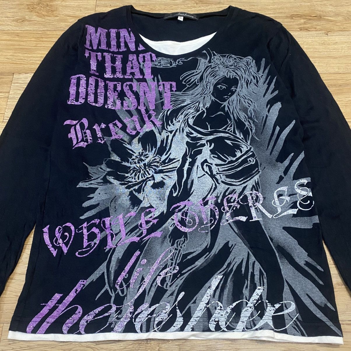 Hysteric Glamour 2000s Armee Francaise Darkwear Style Double Layerd LS Tee Size US M / EU 48-50 / 2 - 5 Thumbnail