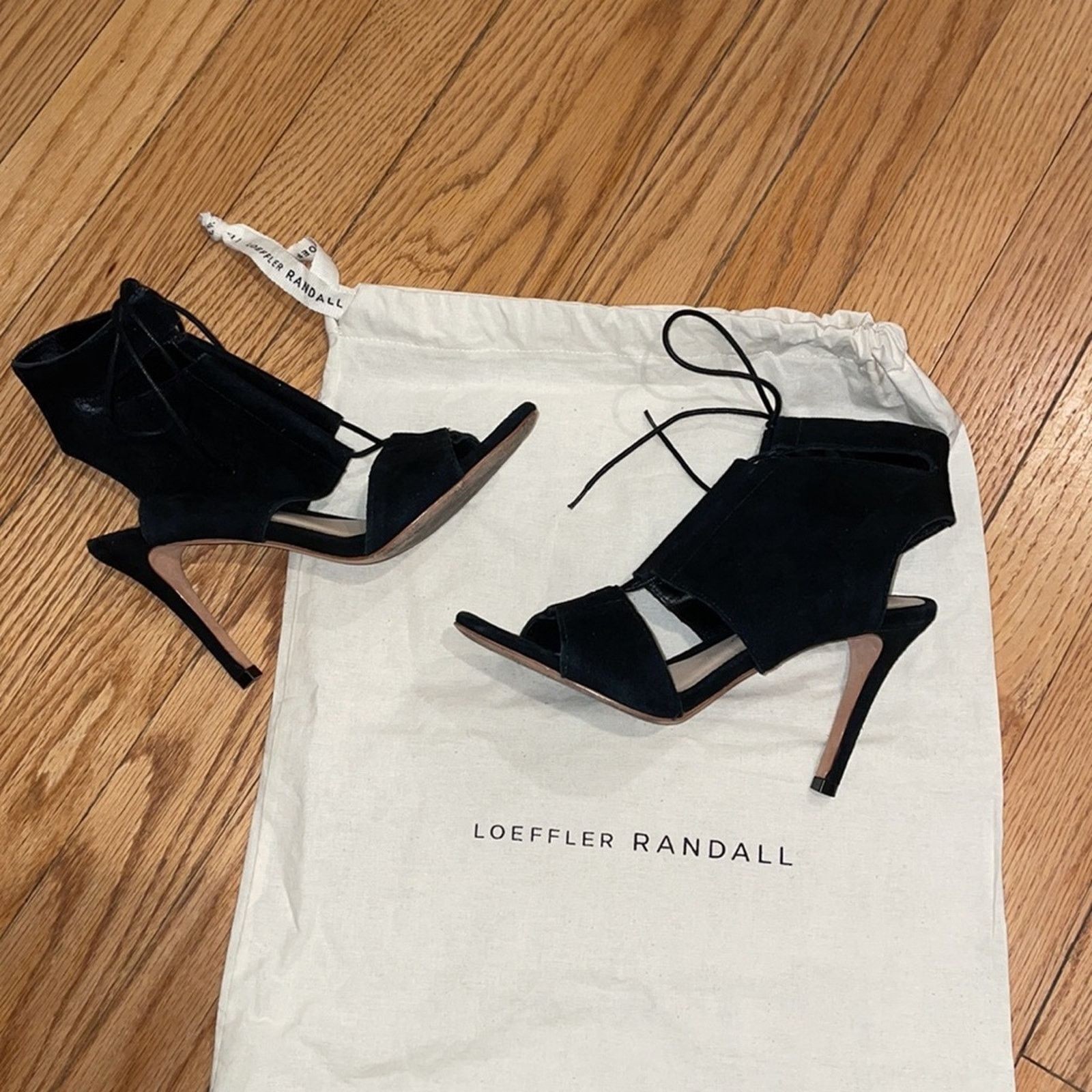 Loeffler Randall Loeffler Randall Scarlet black suede heels size 5B Size US 5 / IT 35 - 3 Thumbnail