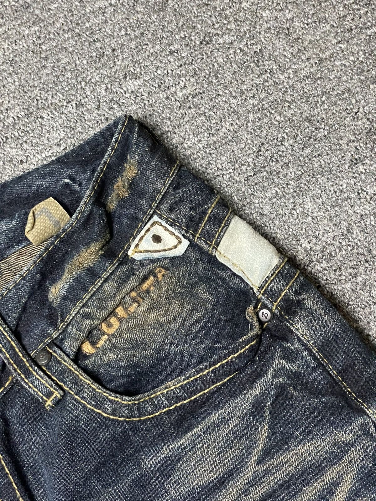 Japanese Brand × Vintage LOLITA JEANS Owl Rusty Blue Distressed Denim (92) Size US 32 / EU 48 - 15 Thumbnail