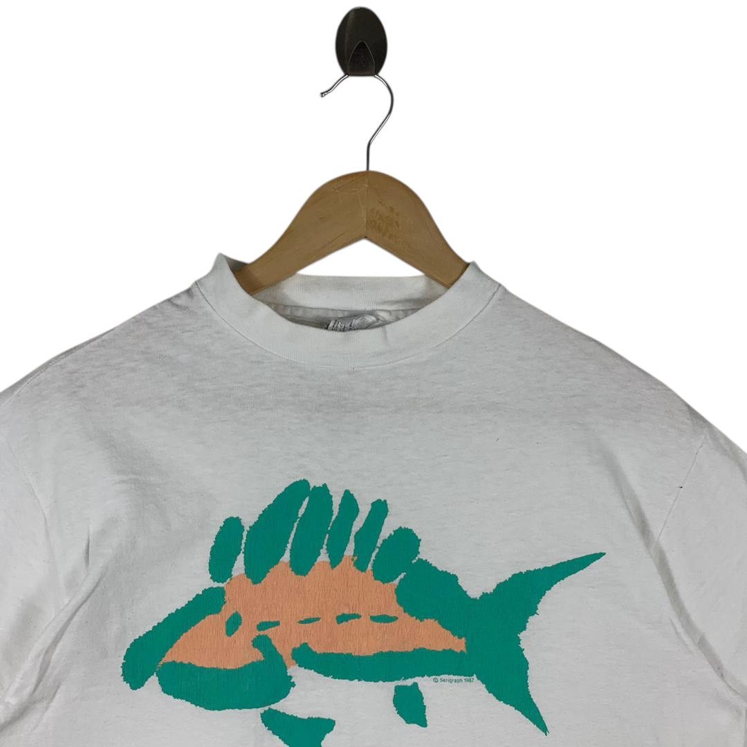 Hanes Vintage 1987 Newport Beach Fish Graphic Tee Size US L / EU 52-54 / 3 - 2 Thumbnail