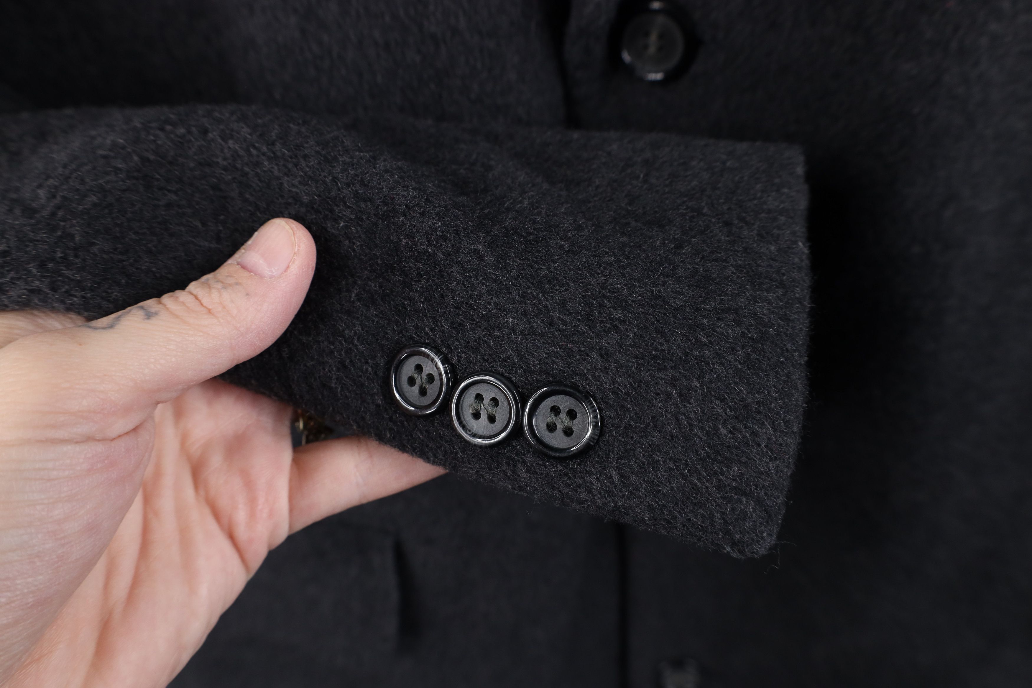 Vintage Vintage 80s 90s Egon Von Furstenburg Overcoat Jacket Gray Size US XL / EU 56 / 4 - 4 Thumbnail
