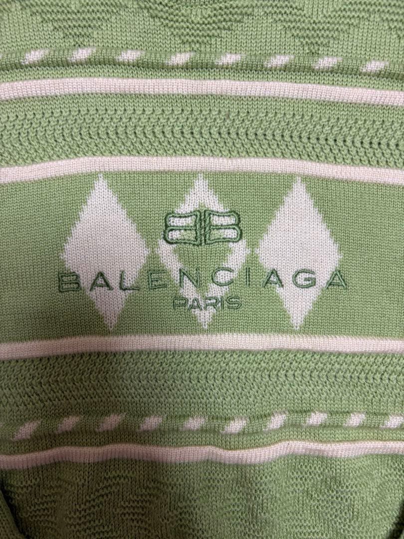 Balenciaga Balenciaga Light Green Knit Sweater Size US L / EU 52-54 / 3 - 3 Thumbnail
