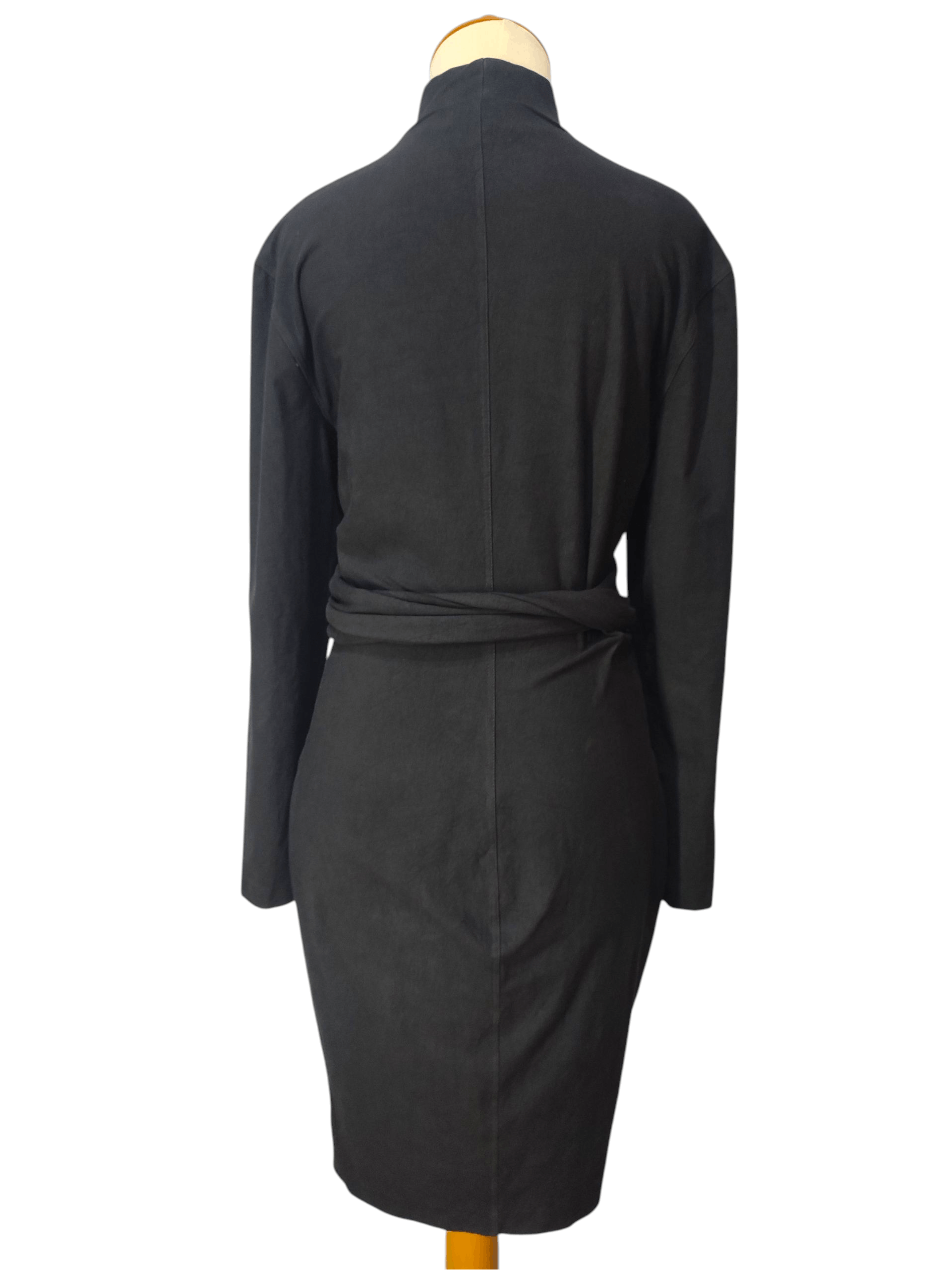 Vintage 80s Ritmo Di Perla- Italian Archive Cross Wrap Midi Dress Size M / US 6-8 / IT 42-44 - 3 Thumbnail
