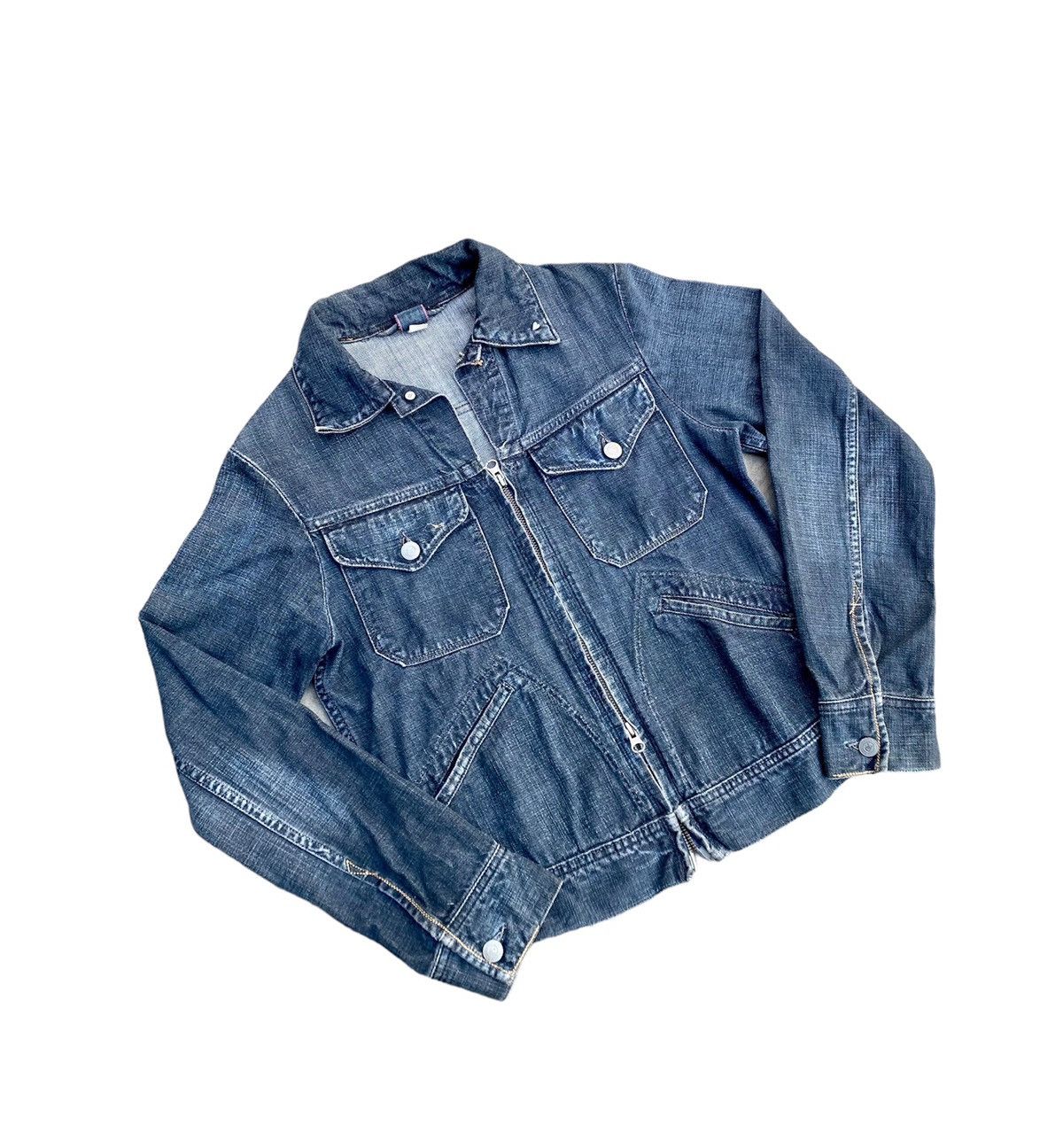 45rpm × Japanese Brand 45Rpm Double Zip Indigo Denim Jacket Size M / US 6-8 / IT 42-44 - 3 Thumbnail
