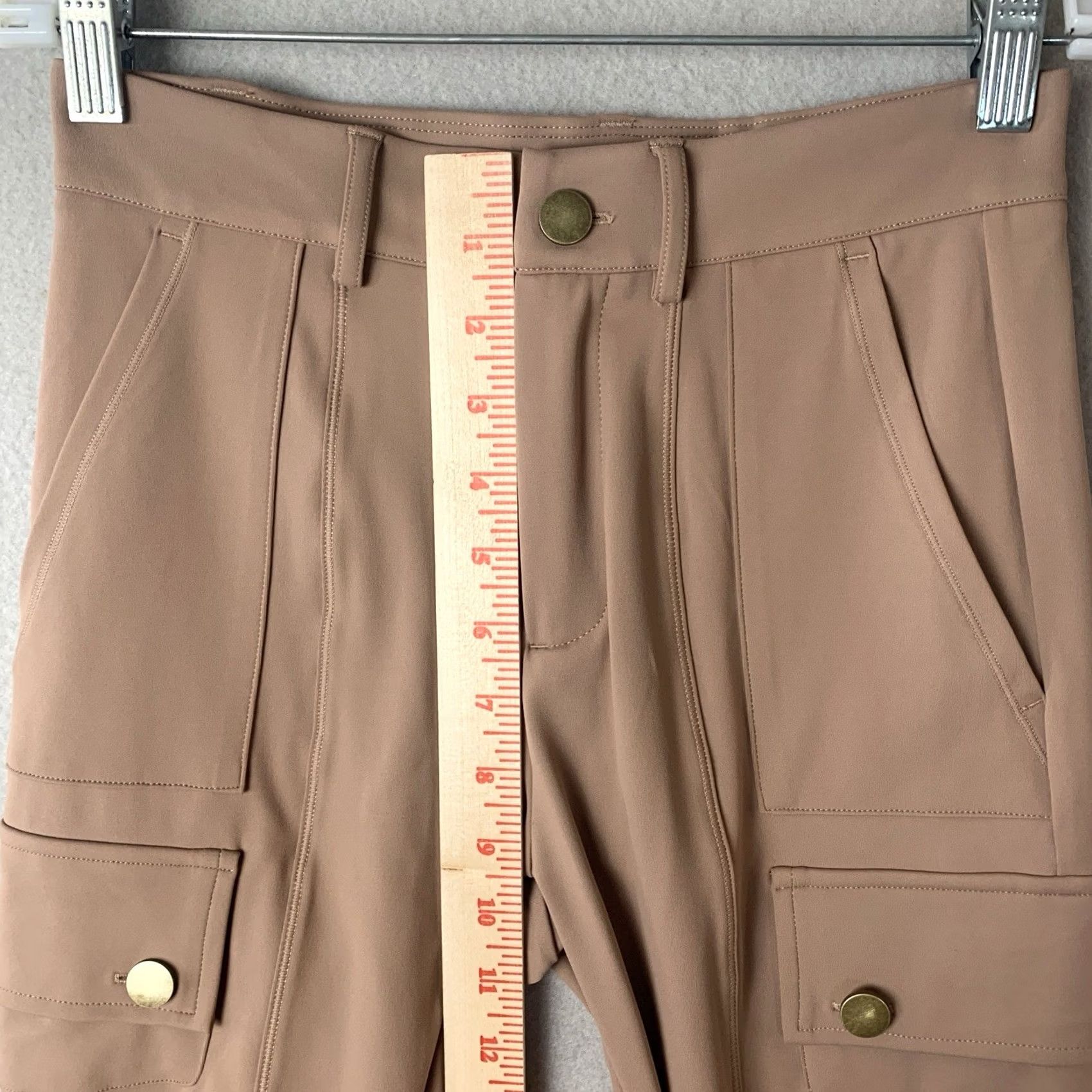 Vintage HALARA Pants Womans XS Tall Brown Cargo Hal0 Tek Air Cargo Office Siren Stretch Skinny Jeans/Legs? Size 26" / US 2 / IT 38 - 7 Thumbnail