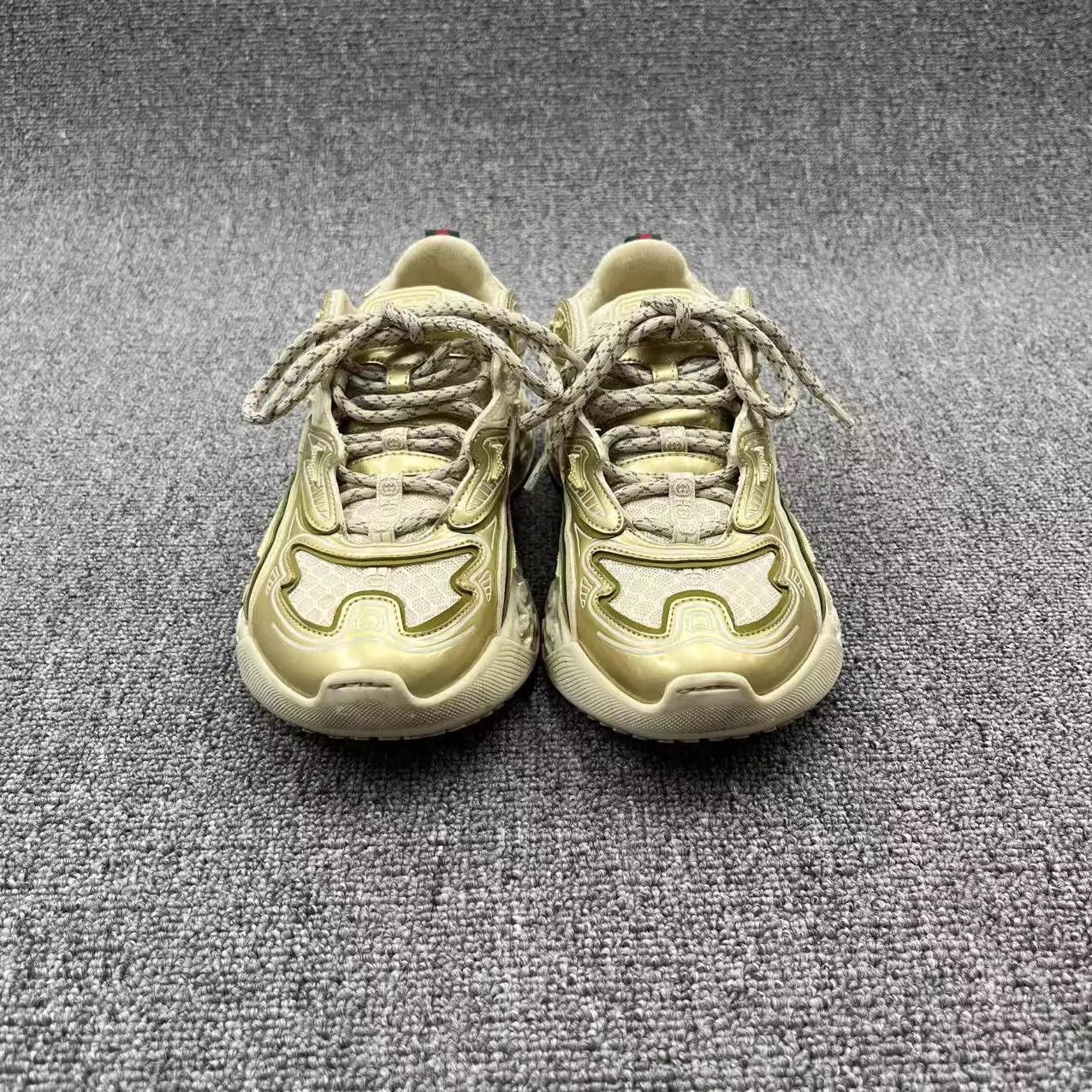 Gucci Gucci 25 Beige/Champagne Cub3D GG Print Dad Sneakers Size US 6 / IT 36 - 2 Thumbnail