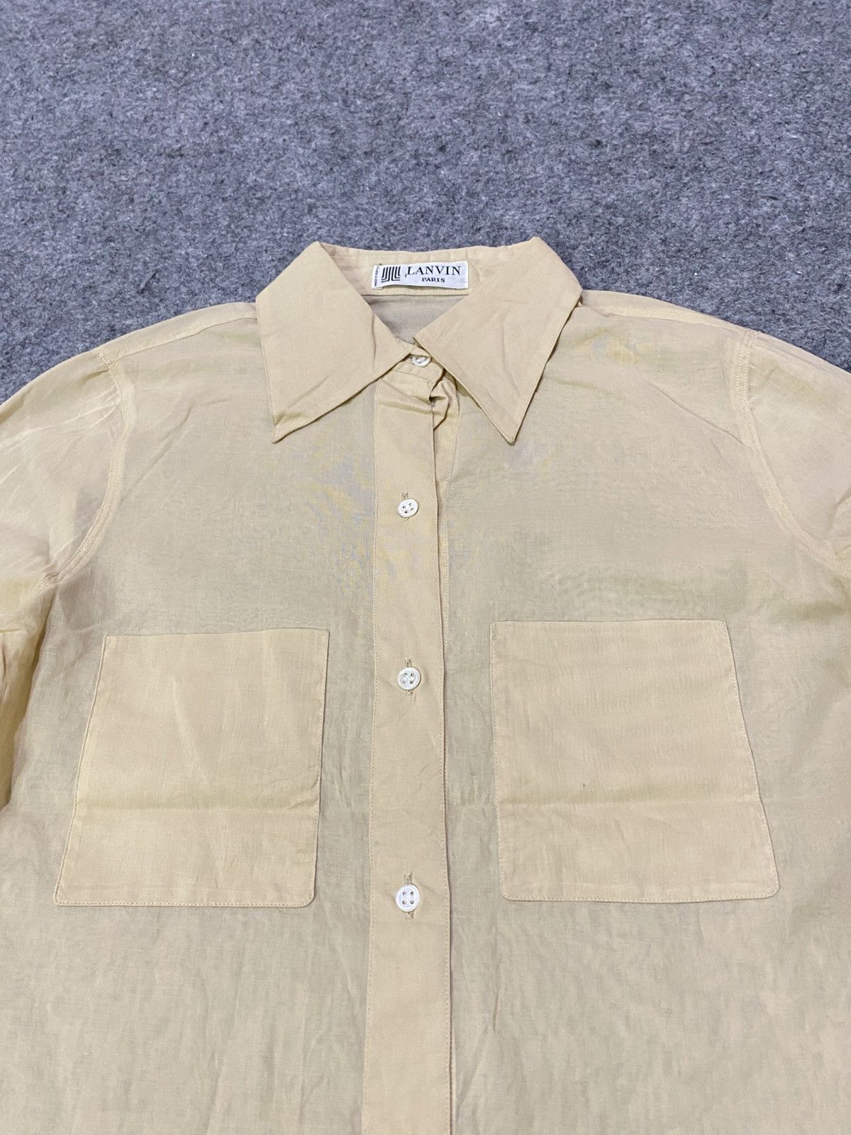Lanvin 1980s Vintage Lanvin Silk Shirt Size XS / US 0-2 / IT 36-38 - 3 Thumbnail