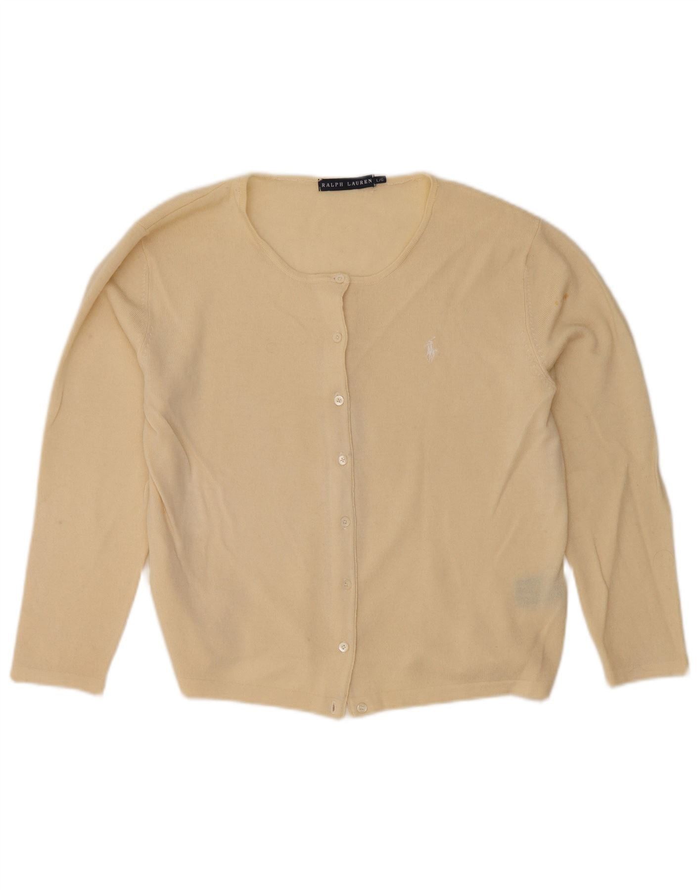 Ralph Lauren Womens Crop Bolero Jumper UK 16 Large Off White Wool Size M / US 6-8 / IT 42-44 - 1 Thumbnail