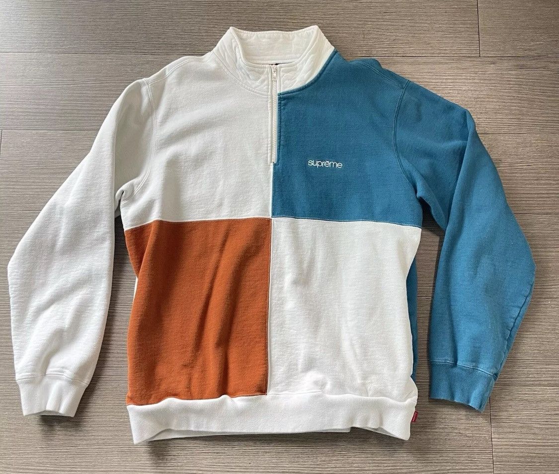Blocked Zip Up Supreme Color Block Sweatshirt Supreme Color