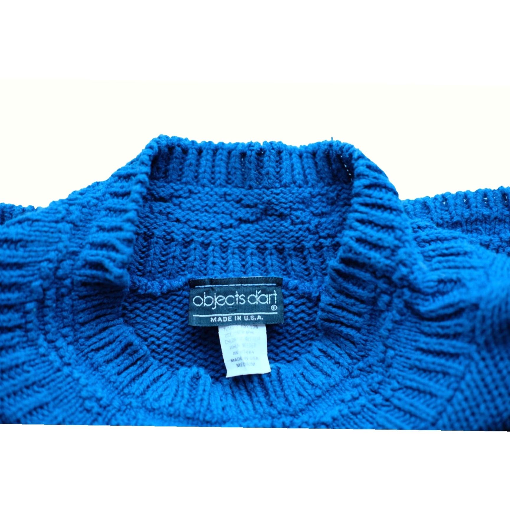 Sunflower VINTAGE OBJECTS DART SWEATER Sweatshirt Mock Neck Men SZ M 90s Sunflower Blue Cotton Pullover Casual USA Size US M / EU 48-50 / 2 - 4 Thumbnail