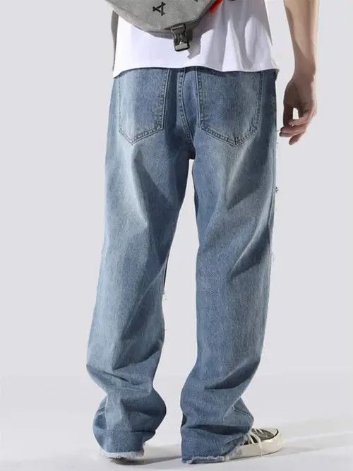 Jean Patch Skate Ripped Denim Jeans Loose fit Size US 36 / EU 52 - 4 Thumbnail