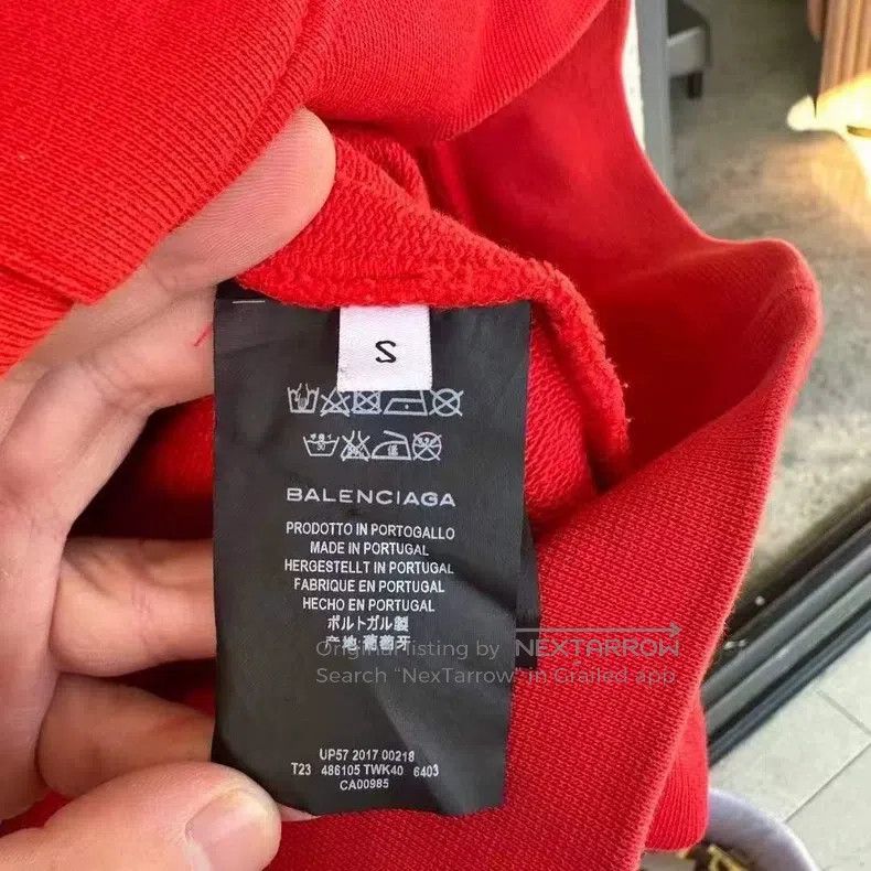 Balenciaga Balenciaga Red Coke Hoodie Size US S / EU 44-46 / 1 - 4 Thumbnail
