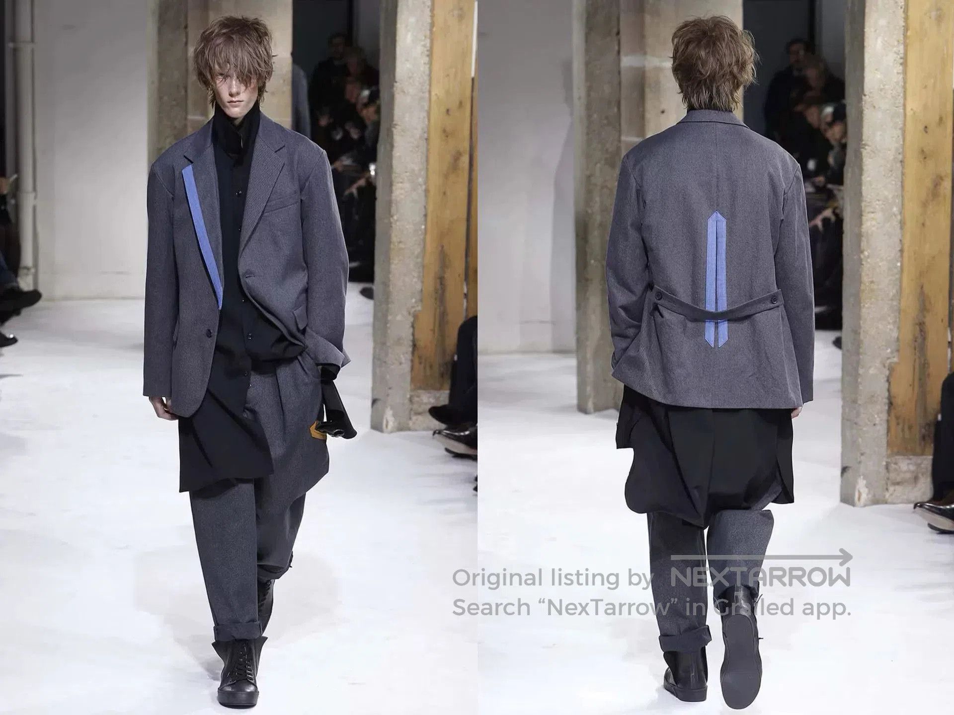 Yohji Yamamoto yohji yamamoto asymmetrical collar jacket. Size US M / EU 48-50 / 2 - 2 Thumbnail