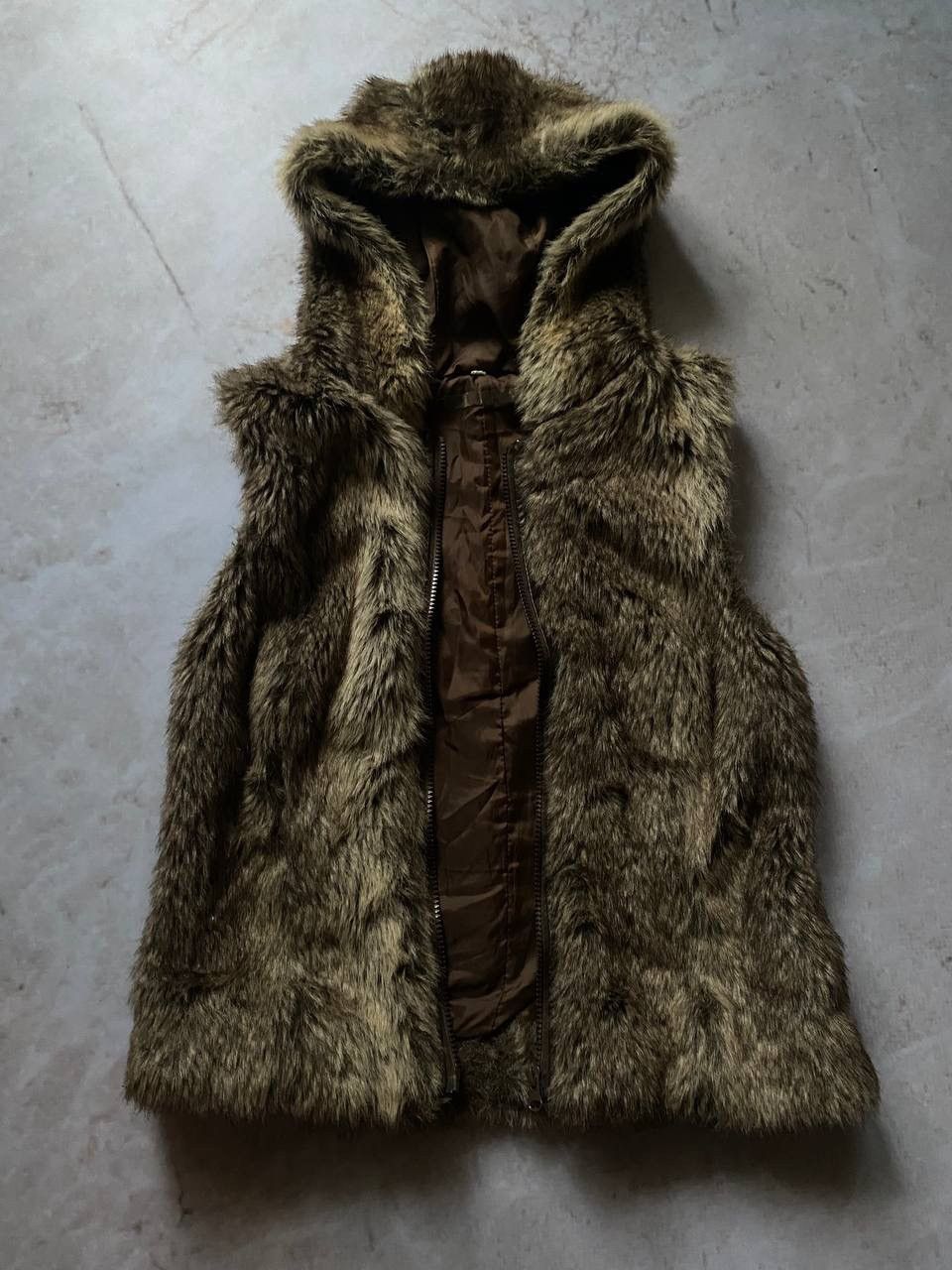 Beauty Beast × Vintage Vintage Avant Garde Faux Fur Vest Hooded Y2K Japanese style Size M / US 6-8 / IT 42-44 - 5 Thumbnail