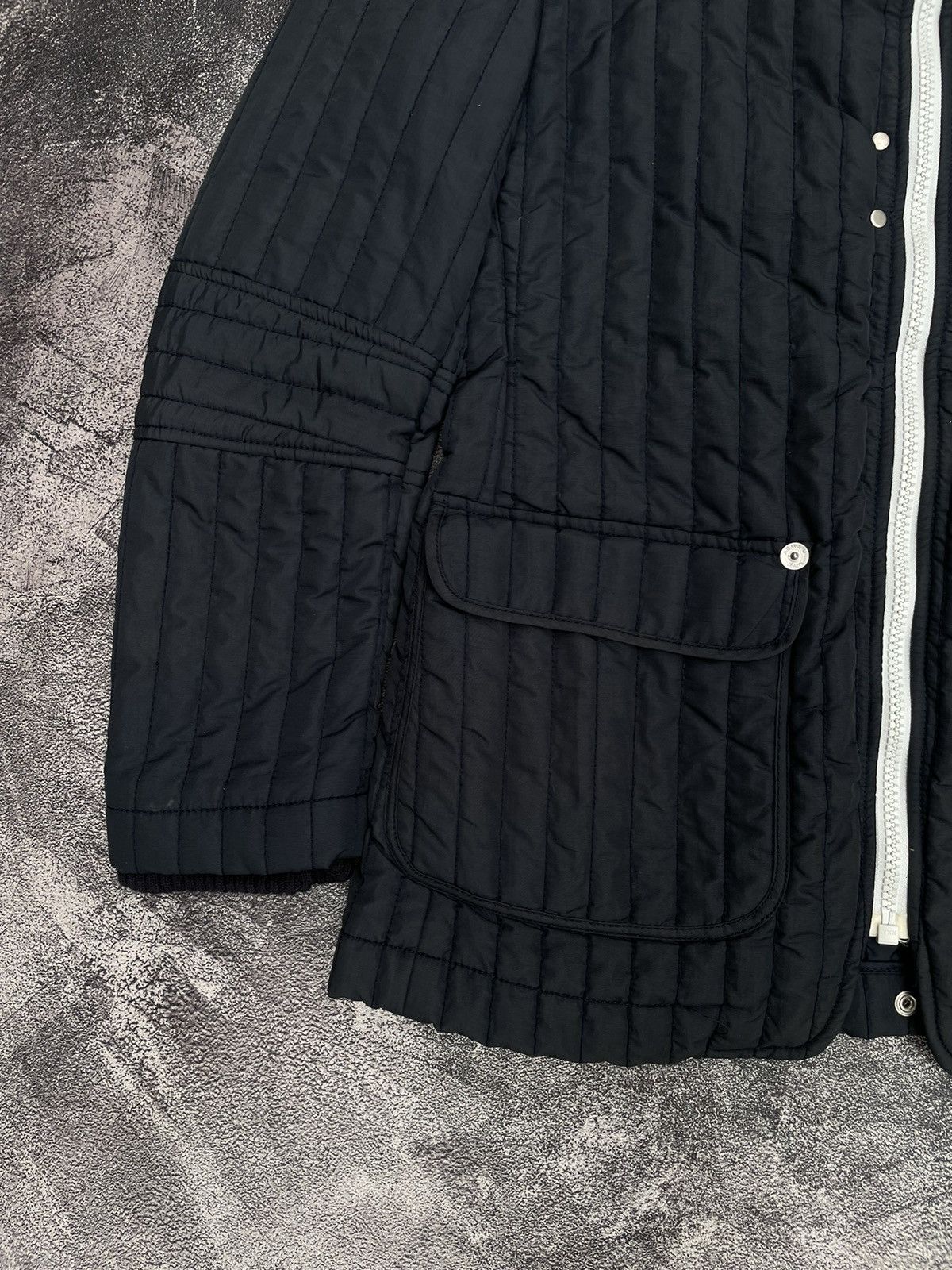 Armani 2000s Armani Padded Lines Navy Coat Jacket Size US L / EU 52-54 / 3 - 3 Thumbnail