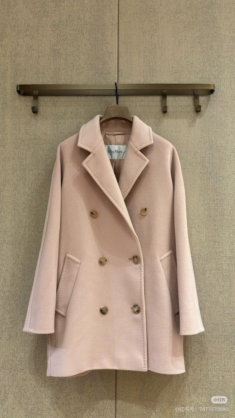 Max Mara Max Mara Classic Coat Short Rebus101801 Light Pink Size S / US 4 / IT 40 - 1 Thumbnail