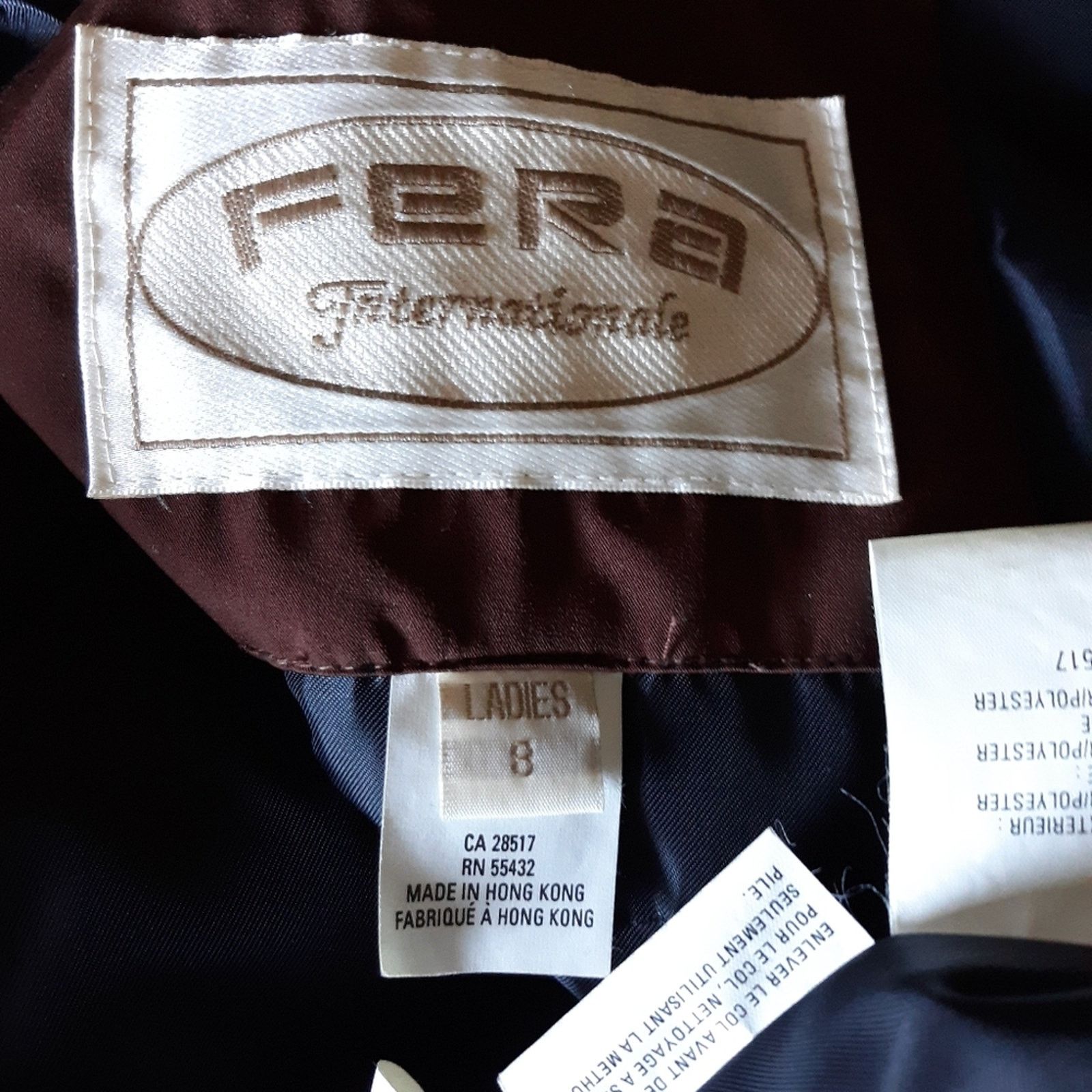 Vintage VTG Fera Insulated Belted Fur Trim Jacket Size M / US 6-8 / IT 42-44 - 13 Thumbnail
