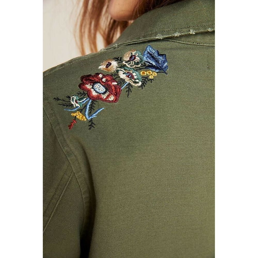 Anthropologie New Anthropologie Dolan Payton Floral Utility Jacket $180 Size XS / US 0-2 / IT 36-38 - 3 Thumbnail