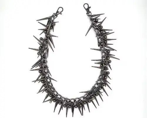 Jewelry Hip Hop Black Gun Plated Rivet Pant Chain Size ONE SIZE - 6 Thumbnail