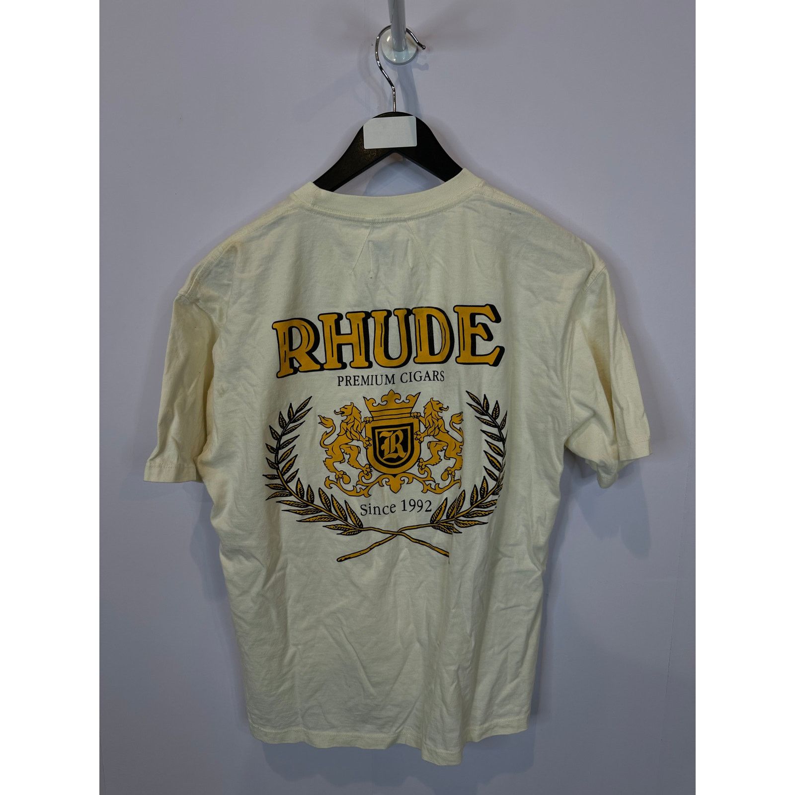 Rhude Rhude Premium Cigars Tee Cream Yellow Used Small Size US S / EU 44-46 / 1 - 3 Thumbnail