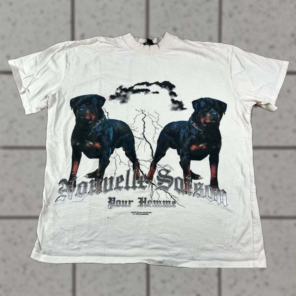 Vintage Boohoo Man Shirt Adult Large White Dog Rottweiler Streetwear Mens Size US L / EU 52-54 / 3 - 1 Thumbnail