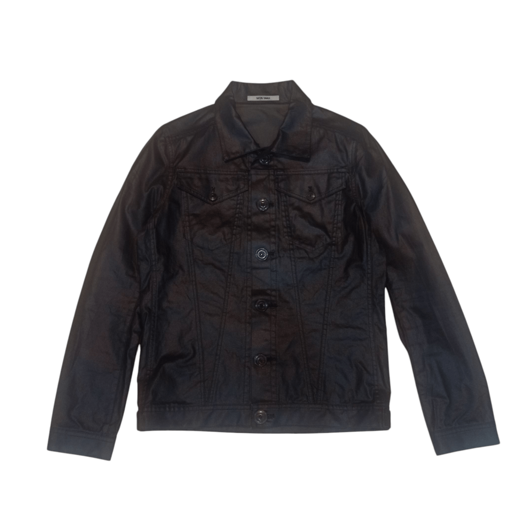 Japanese Brand Satoru Tanaka Coated Trucker Jacket Made In Japan Size US M / EU 48-50 / 2 - 3 Thumbnail