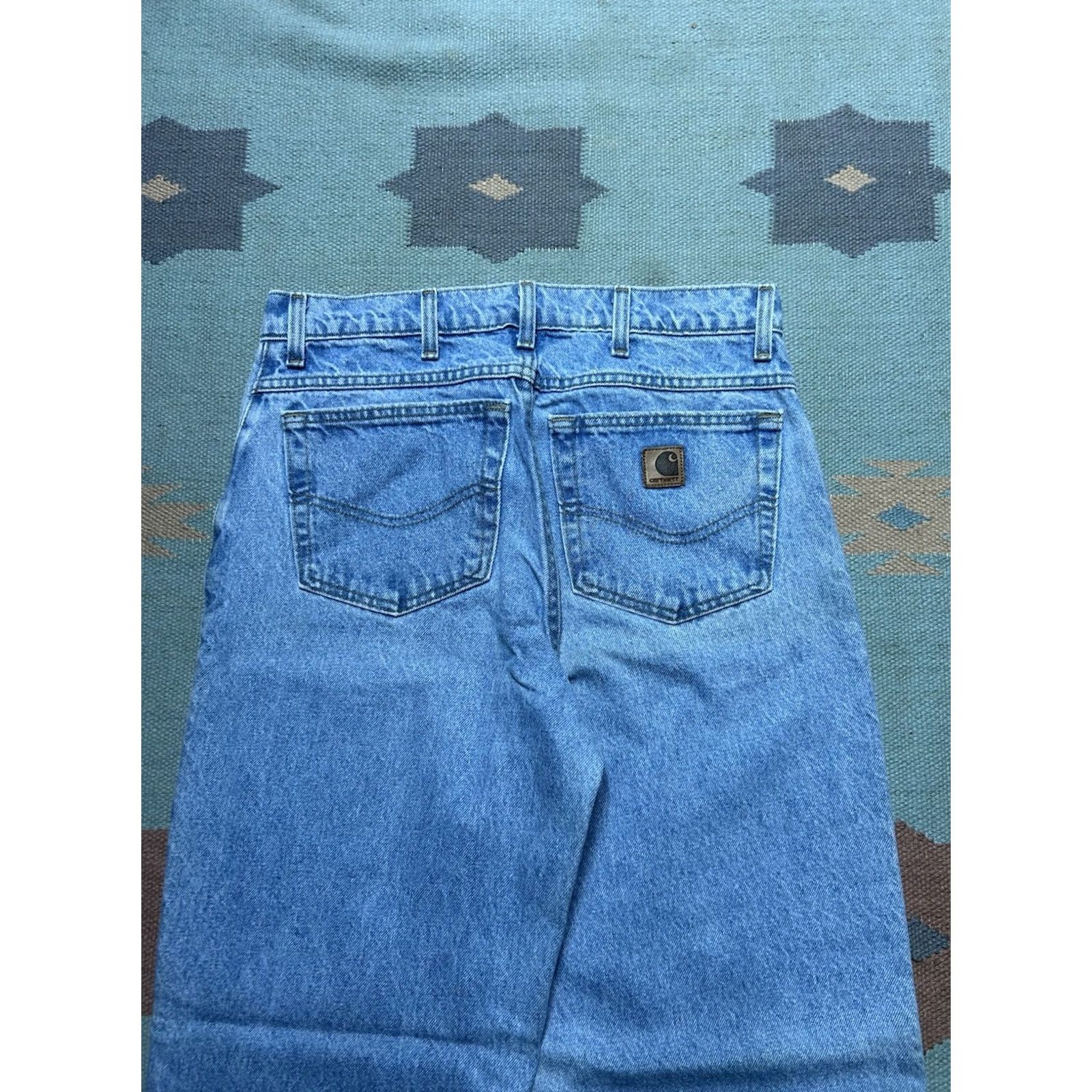 Carhartt VINTAGE Carhartt Jeans Denim Loose Relaxed Tapered B17 STW skater workwear 32x32 Mens Size US 32 / EU 48 - 3 Thumbnail