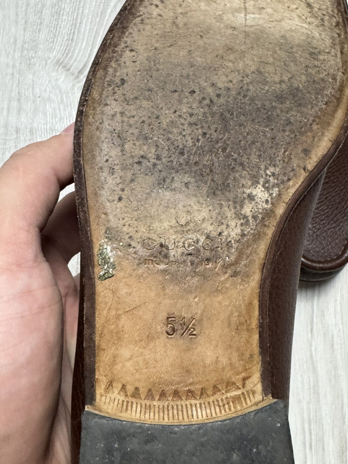 Gucci × Vintage Gucci Vintage Leather Mules Brown Colour Luxury Style Size US 8.5 / IT 38.5 - 7 Thumbnail
